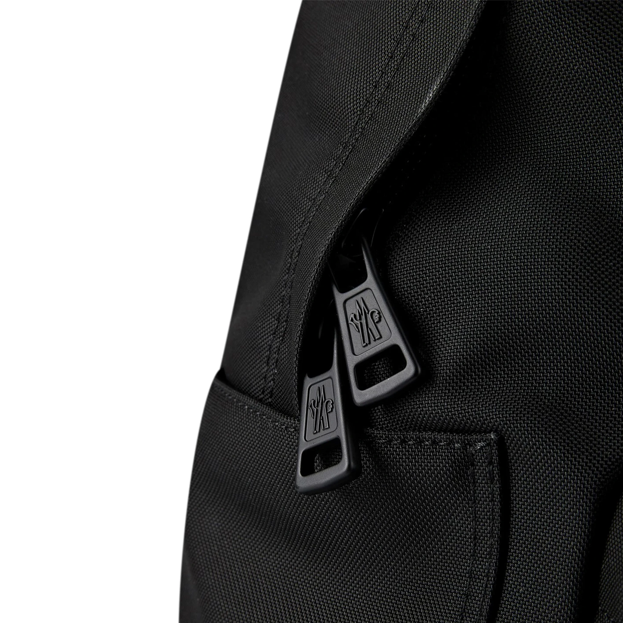 Zip Detail view of Moncler Pierrick BCK SN42 Black Backpack J109A5A00003M3819999