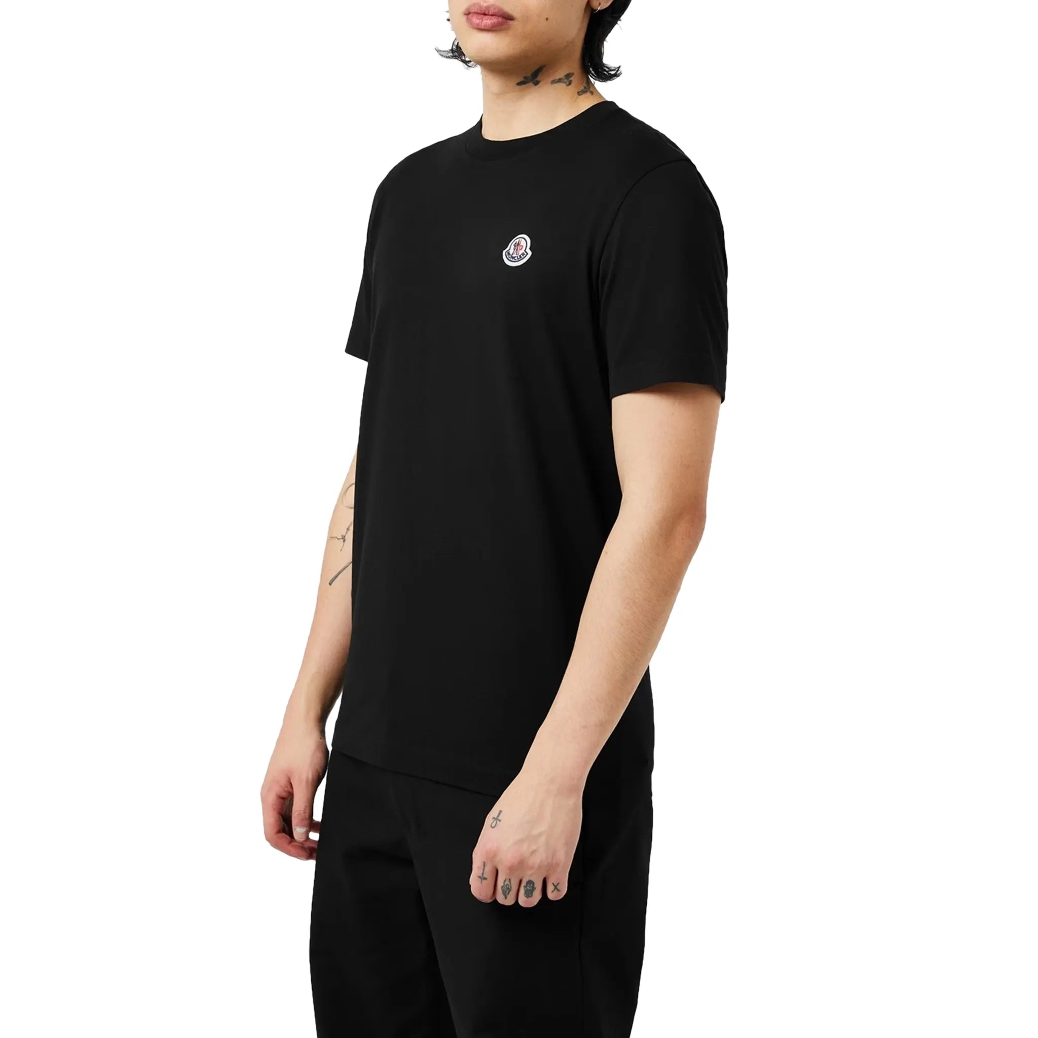 Side view of Moncler SN00 3 pack Black T Shirt J10918C00025829H8