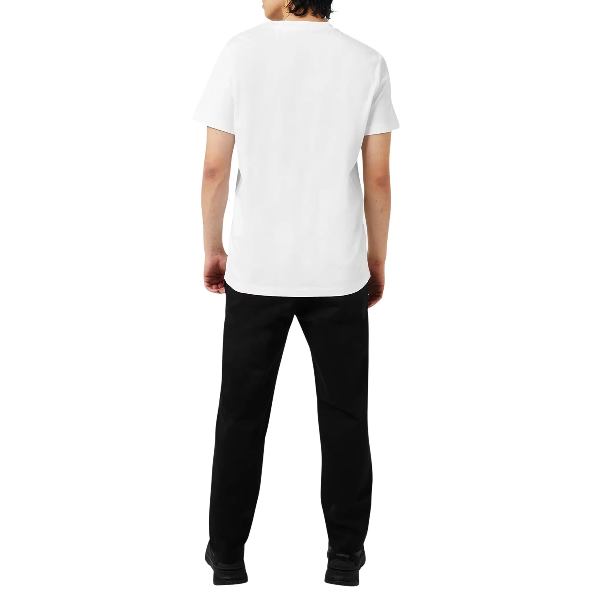 Model Back view of Moncler SN00 3 pack White T Shirt J10918C00025829H8