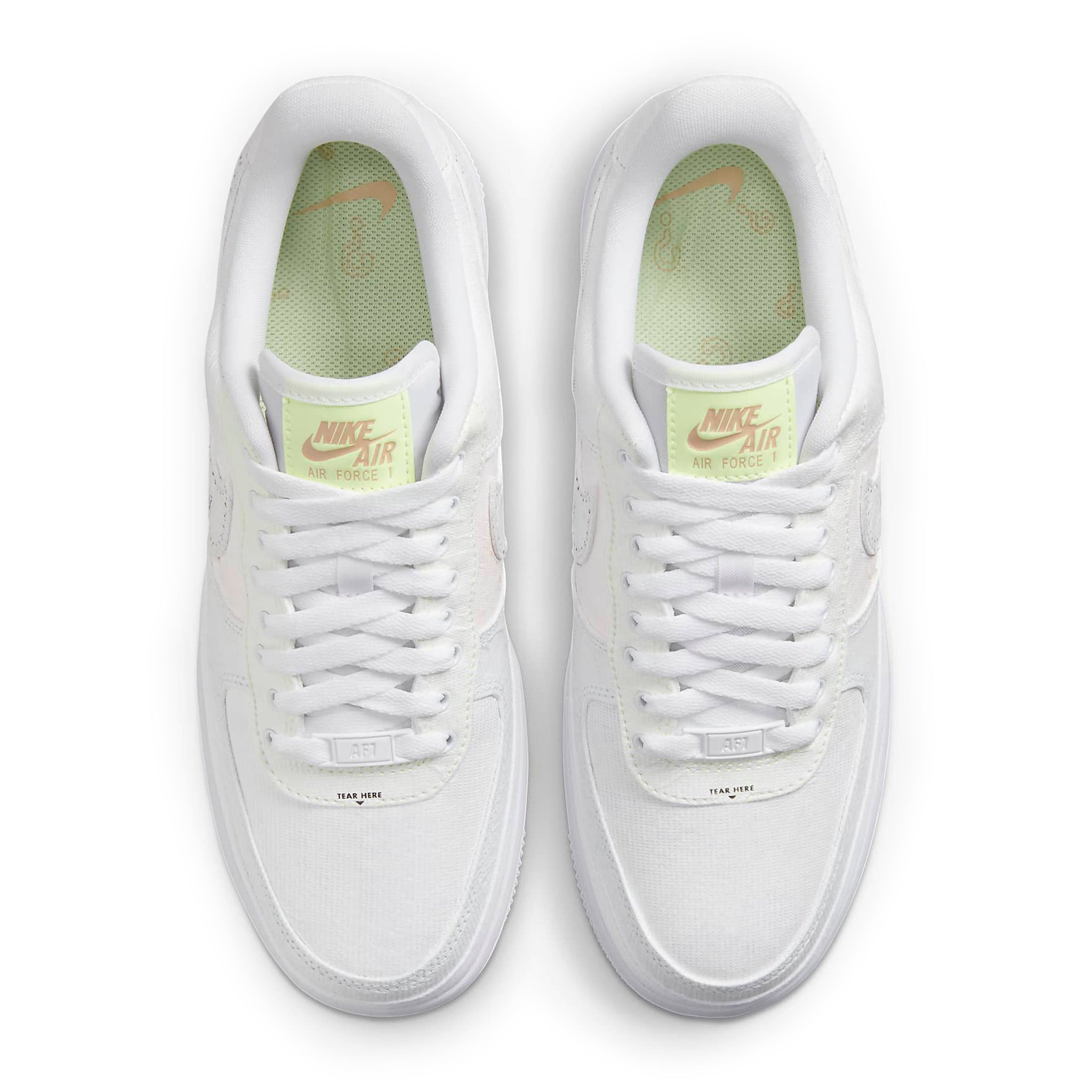 Top down view of Nike Air Force 1 Low Tear Away Arctic Punch (W) DJ6901-600