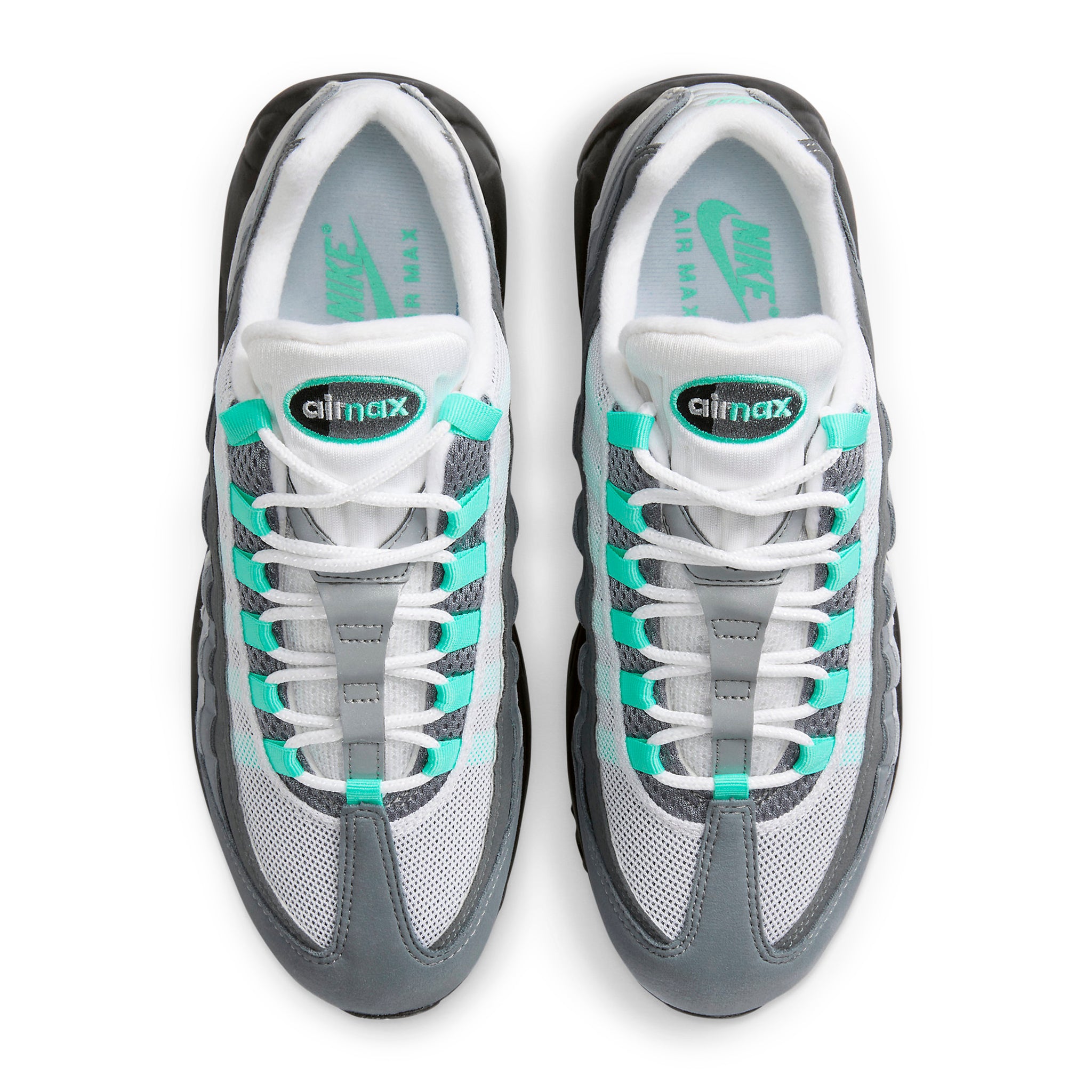 Top view of Nike Air Max 95 Hyper Turquoise FV4710-100