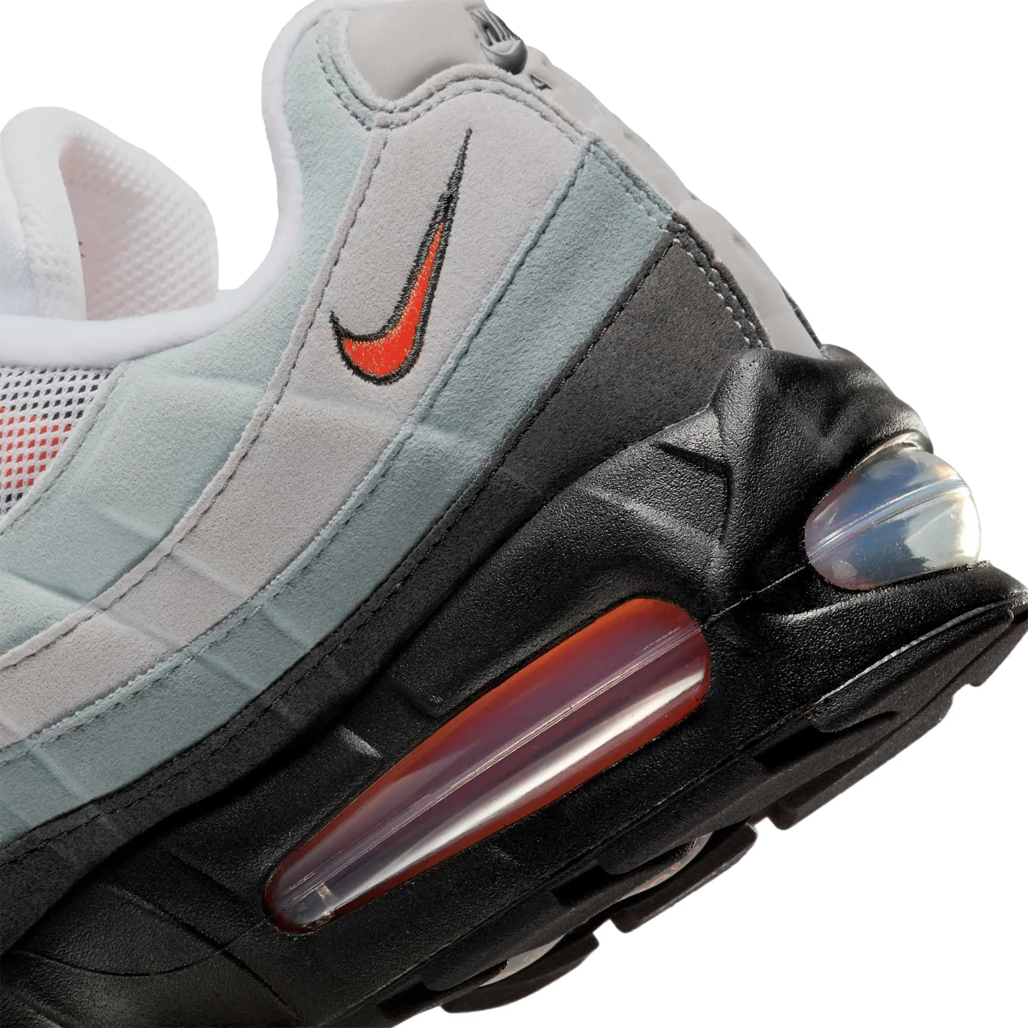 Detailed Back side View of Nike Air Max 95 OG Big Bubble Bright Mandarin (2025)HM4740-005