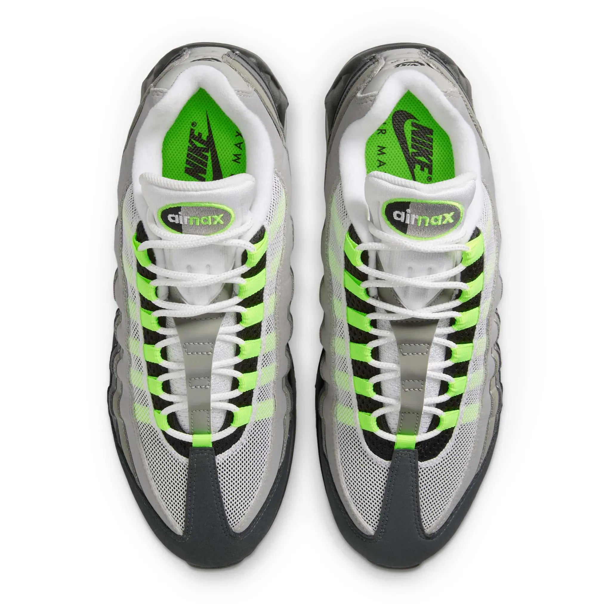 Top view of Nike Air Max 95 OG Big Bubble Neon (2025)