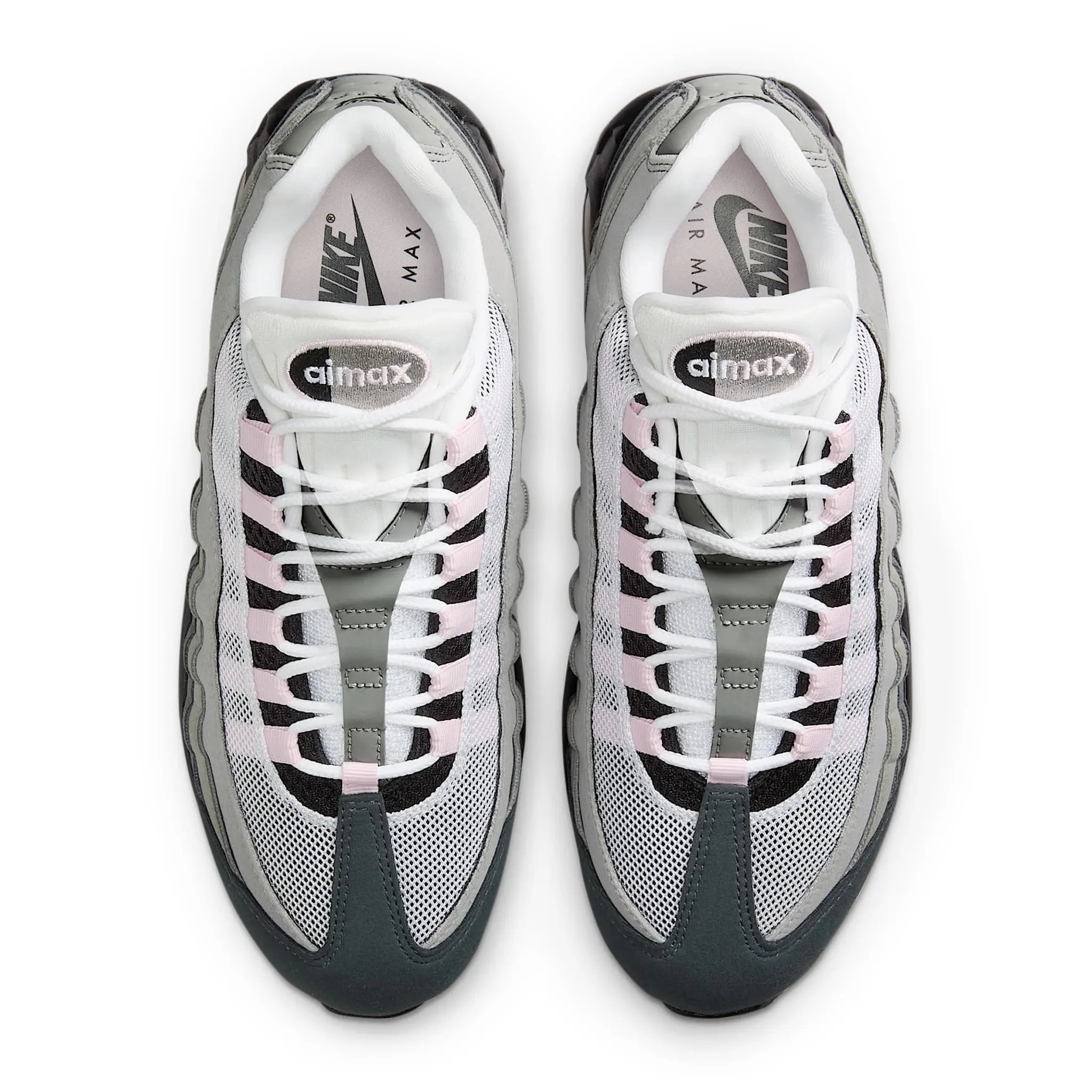 Top Down View of Nike Air Max 95 OG Big Bubble Pink Foam (W)