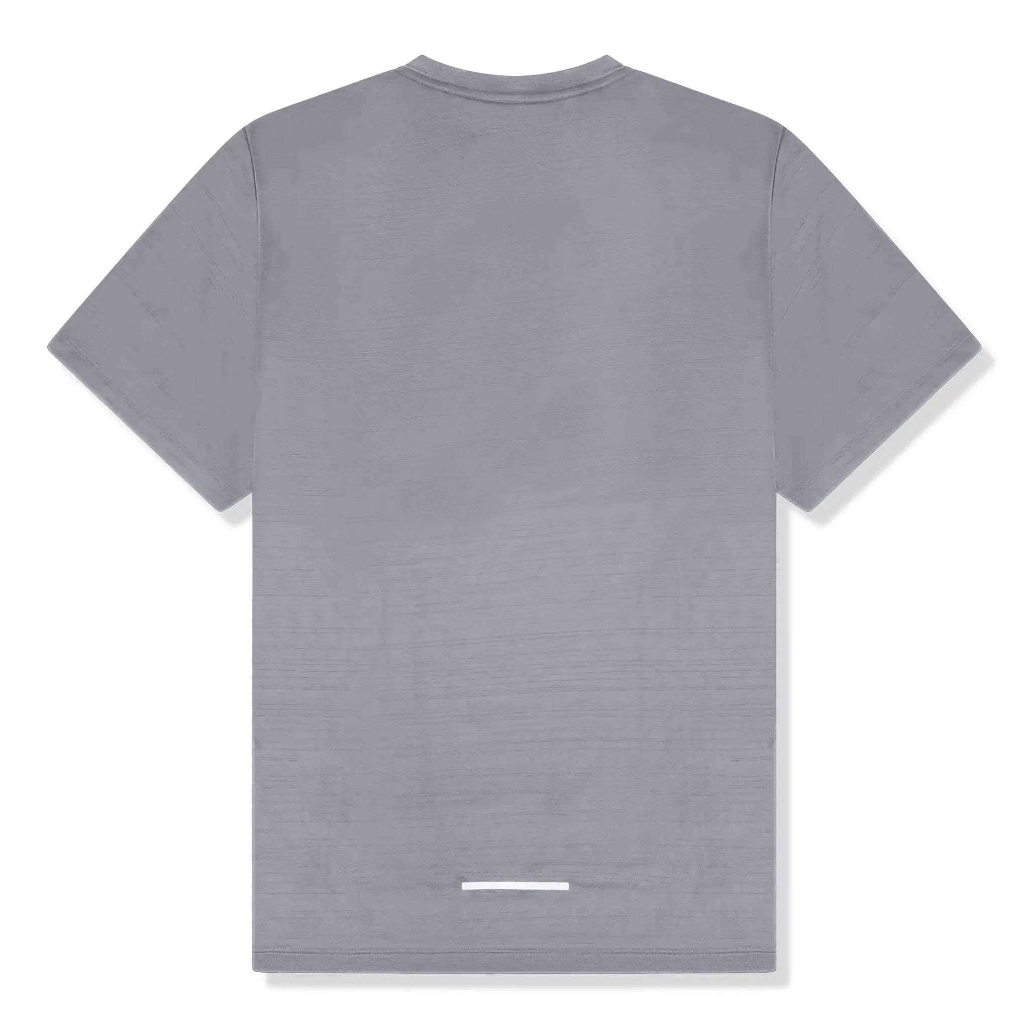 Back view of Nike Dri-FIT 1.0 Grey Miler Running T Shirt AJ7565-085