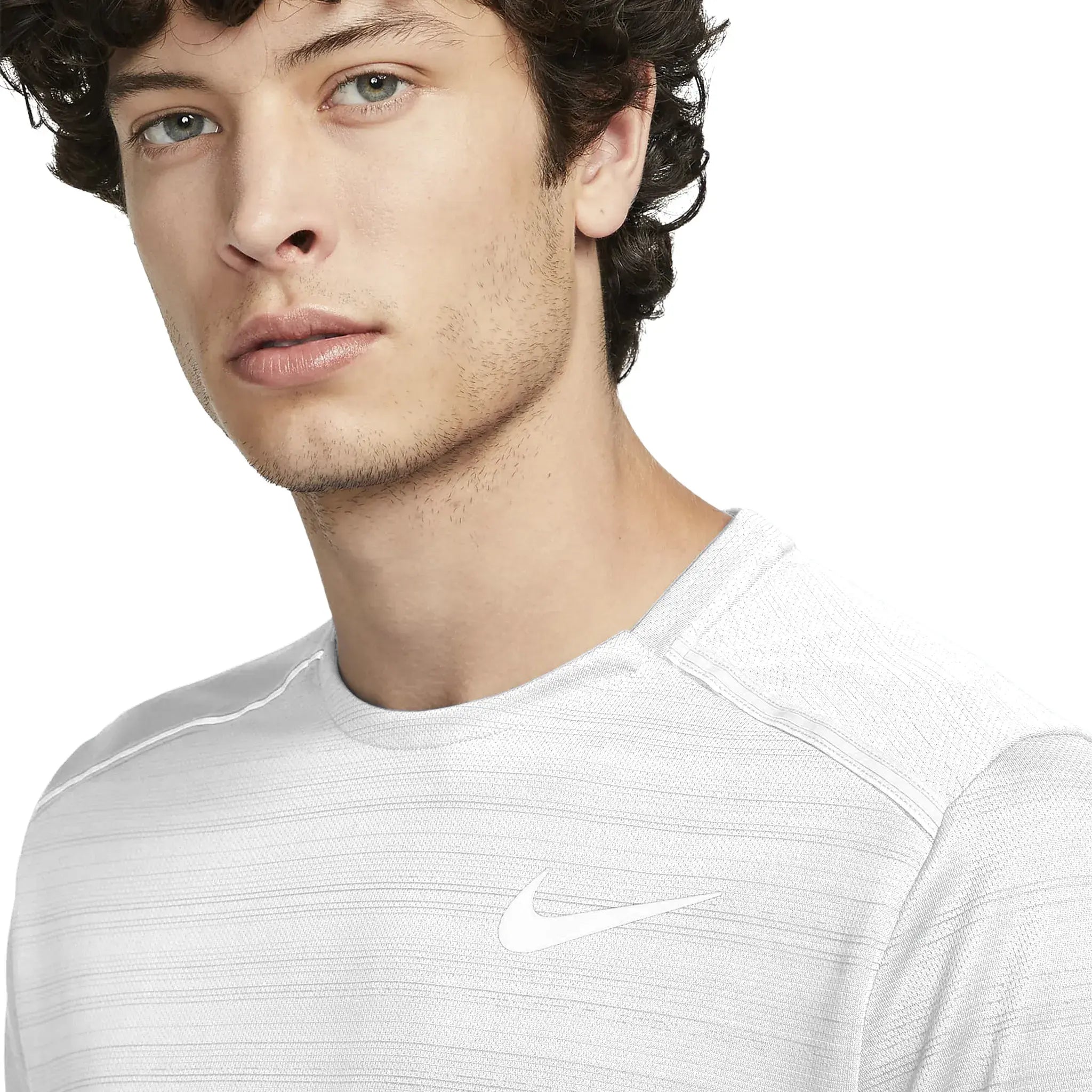 Nike Dri-FIT 1.0 White Miler Running T Shirt