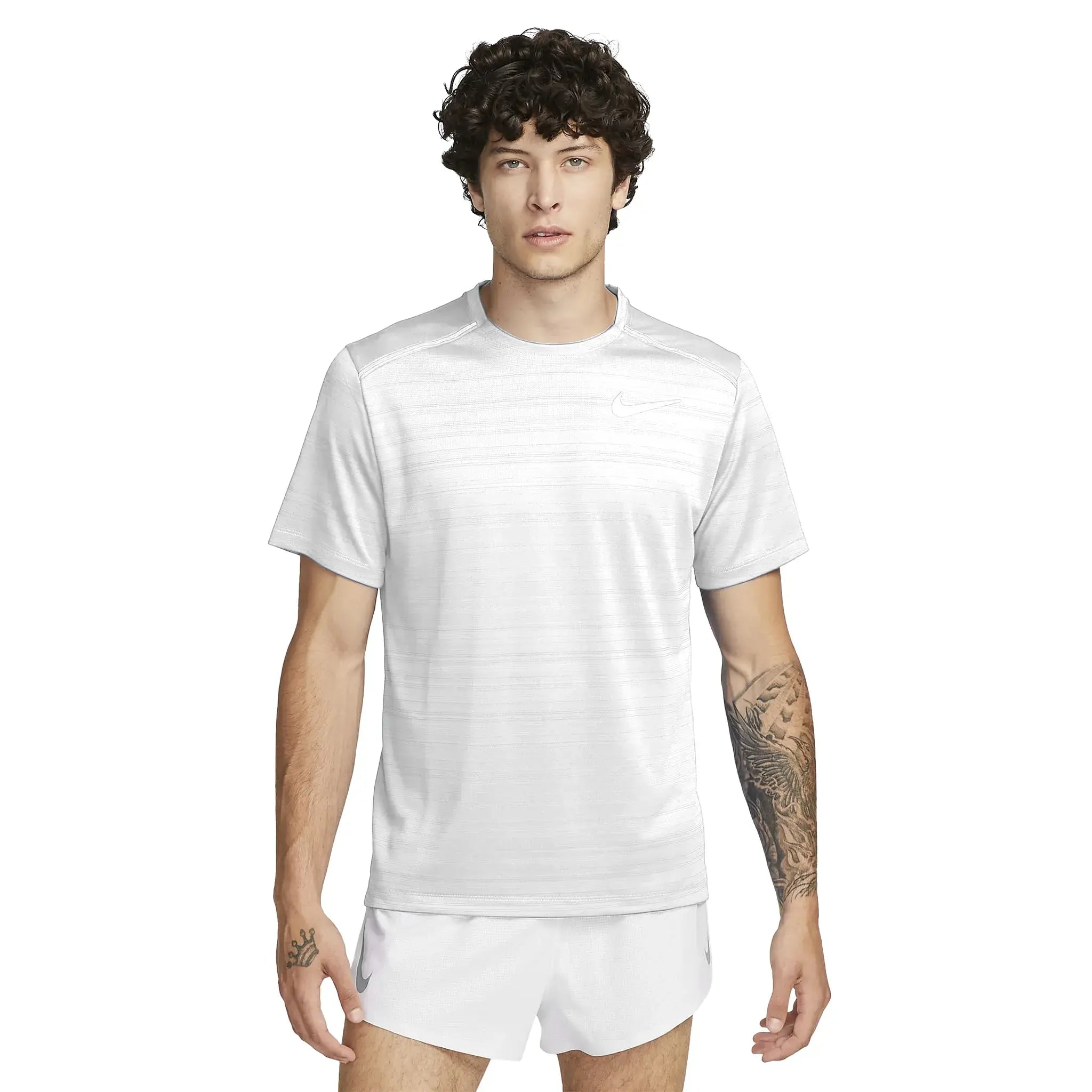 Nike Dri-FIT 1.0 White Miler Running T Shirt