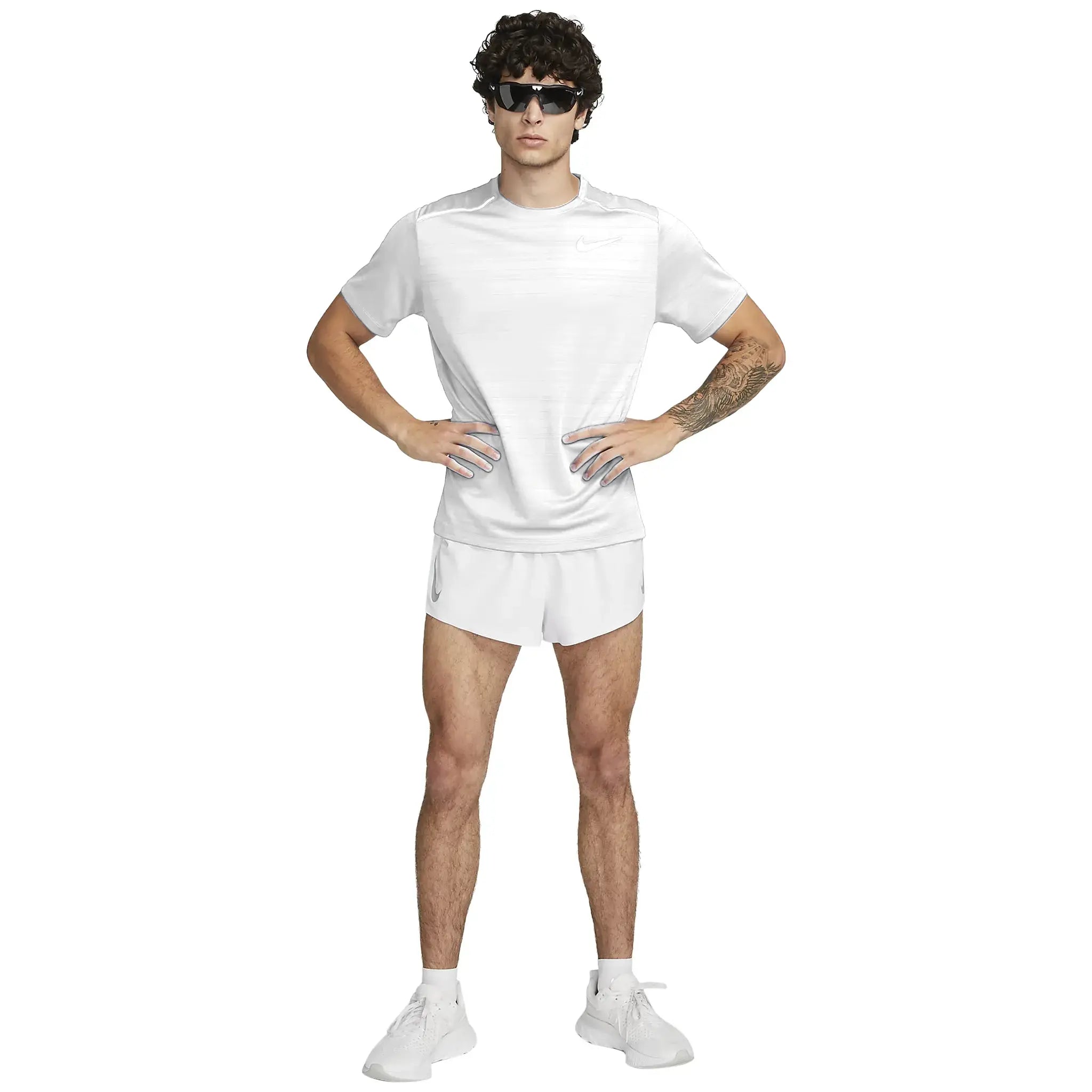 Nike Dri-FIT 1.0 White Miler Running T Shirt