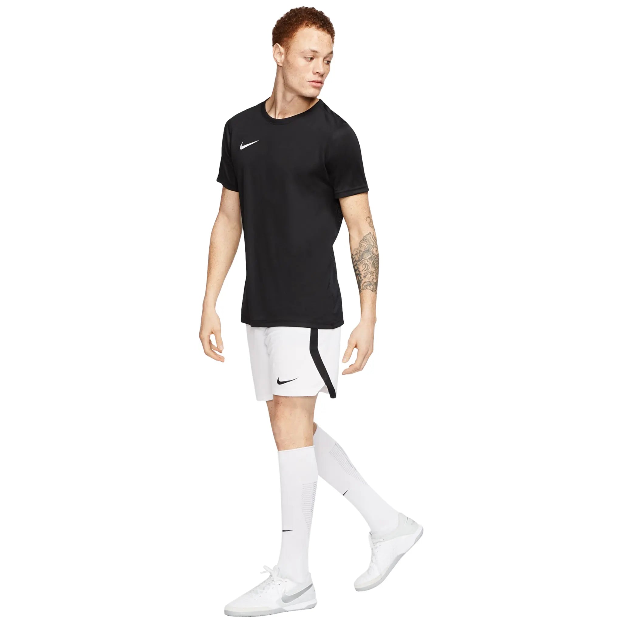 Model view of Nike Dri-FIT Park VII SS Black White T Shirt BV6708-010
