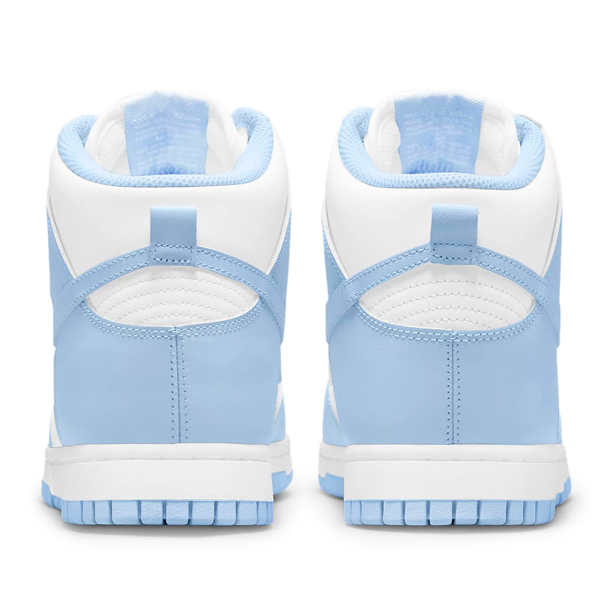 Heel view of Nike Dunk High Aluminum (W) DD1869-107