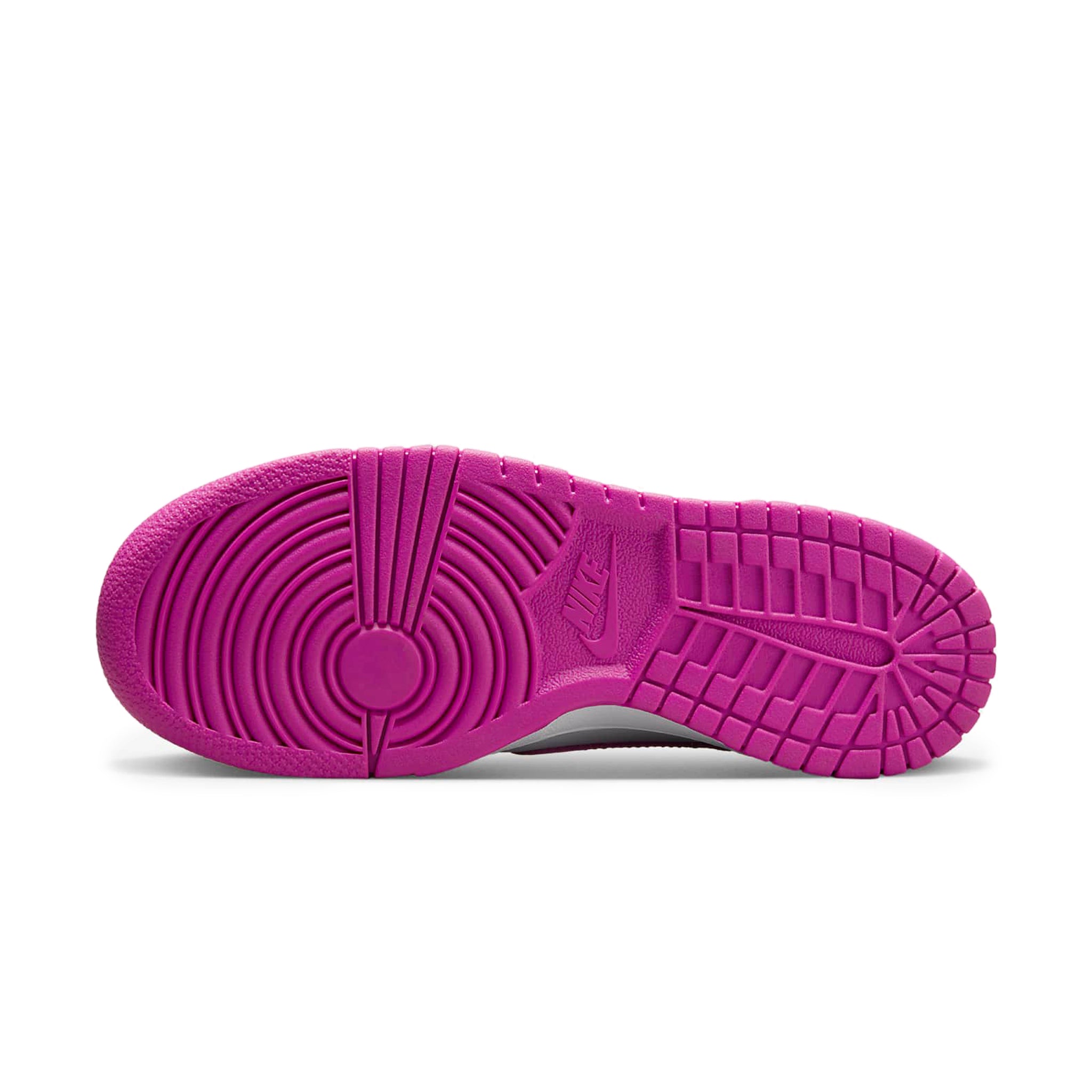 Sole view of Nike Dunk Low Active Fuchsia (GS) FJ0704-100