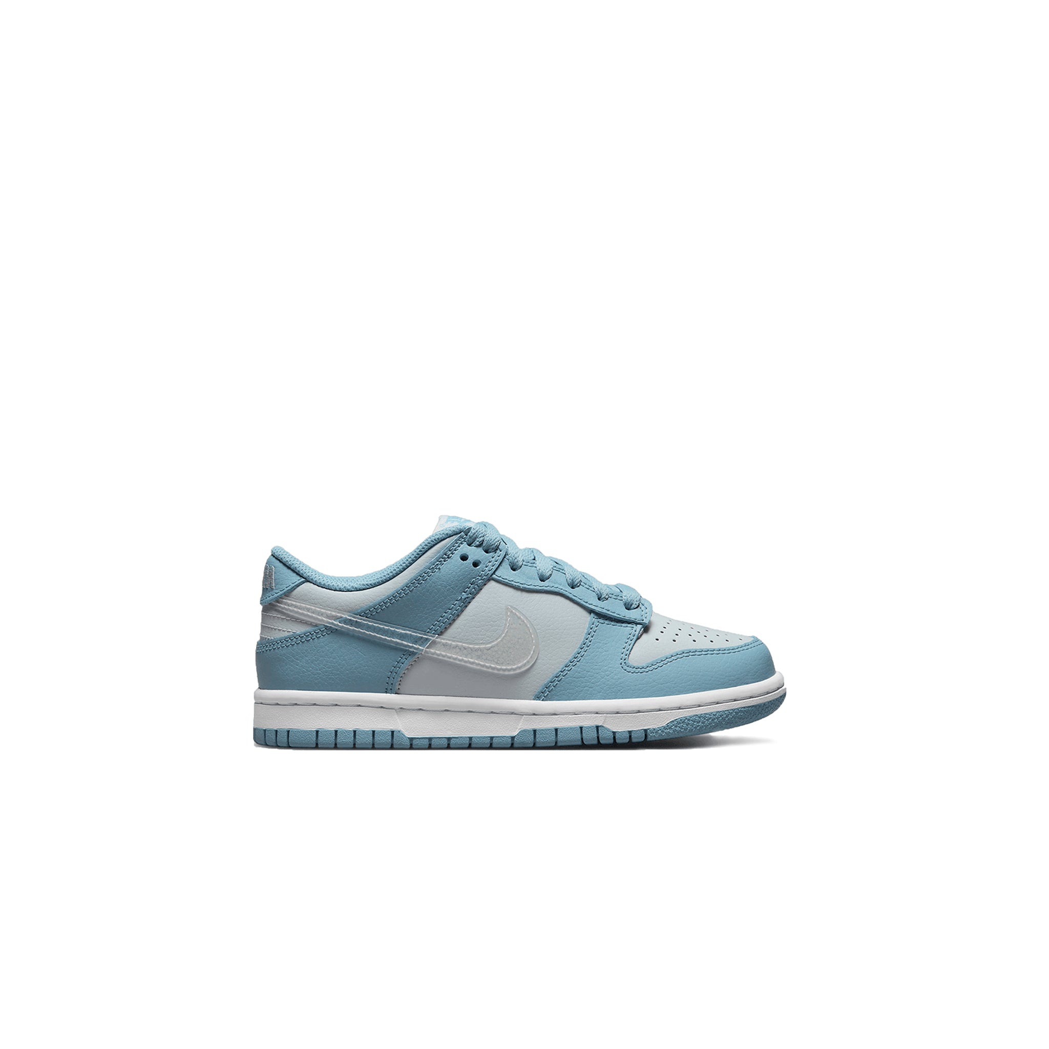 Image of Nike Dunk Low Aura Clear Blue Swoosh (PS)