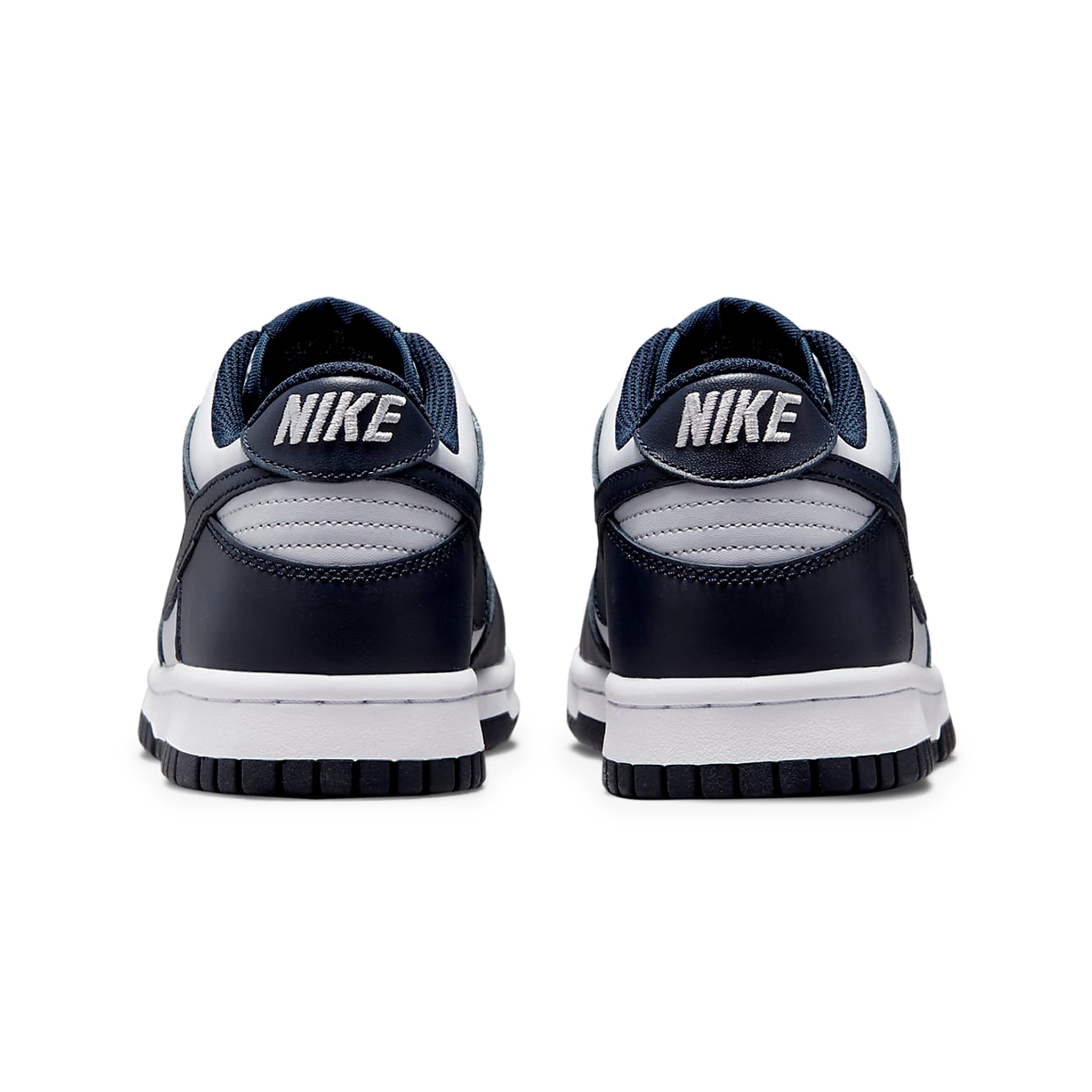 Heel view of Nike Dunk Low Georgetown (2021) (GS) CW1590-004