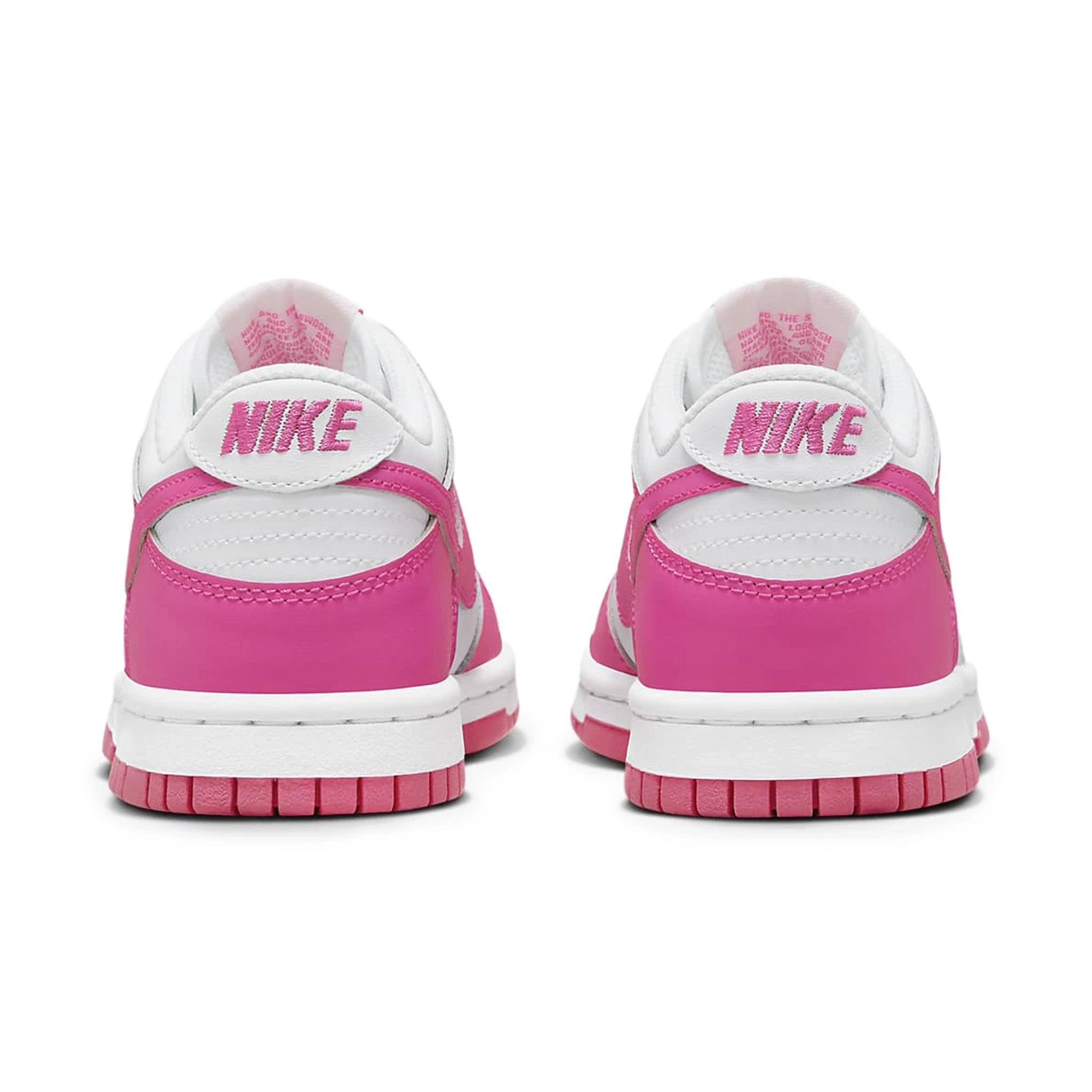 Back view of Nike Dunk Low Laser Fuchsia (GS) FB9109-102