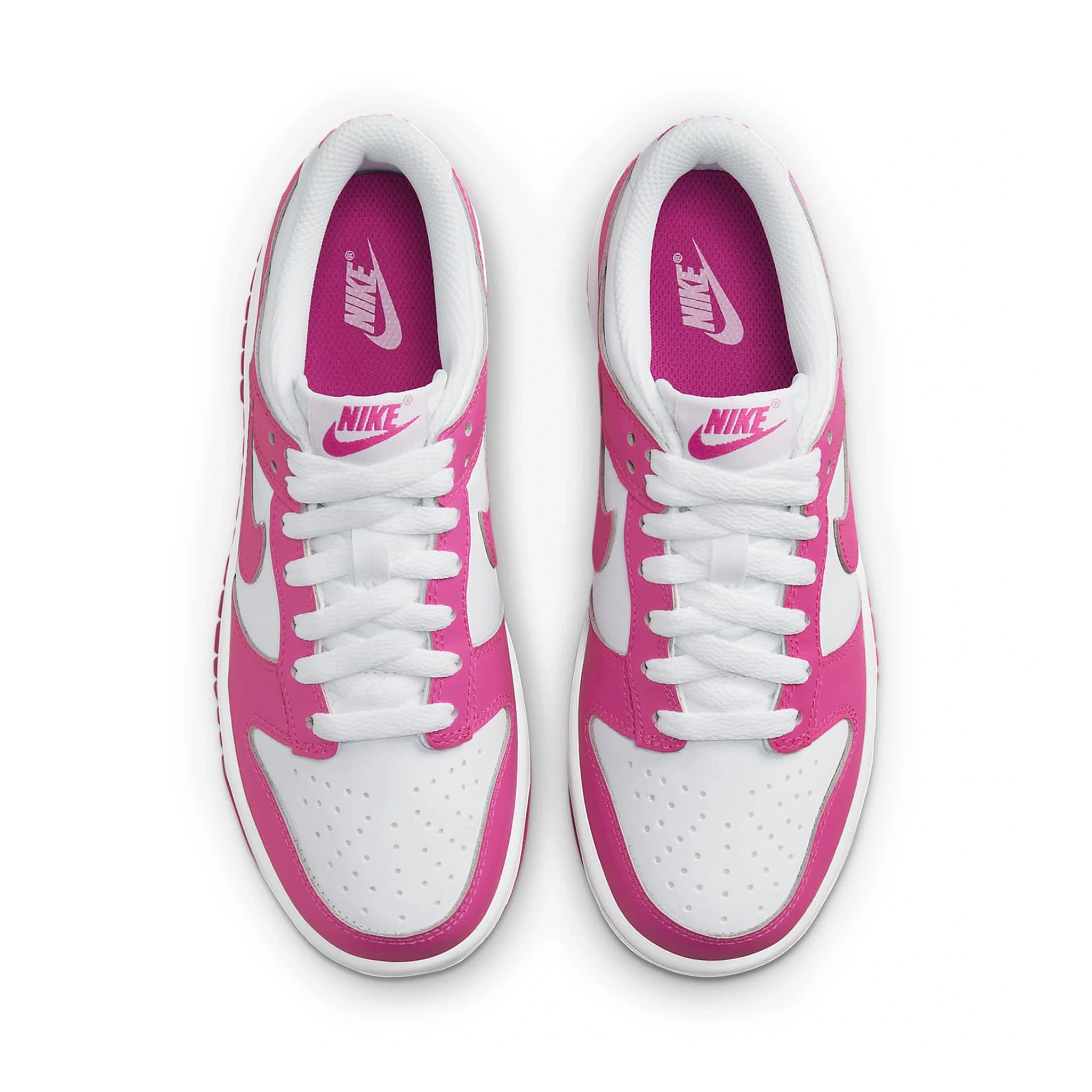 Top view of Nike Dunk Low Laser Fuchsia (GS) FB9109-102