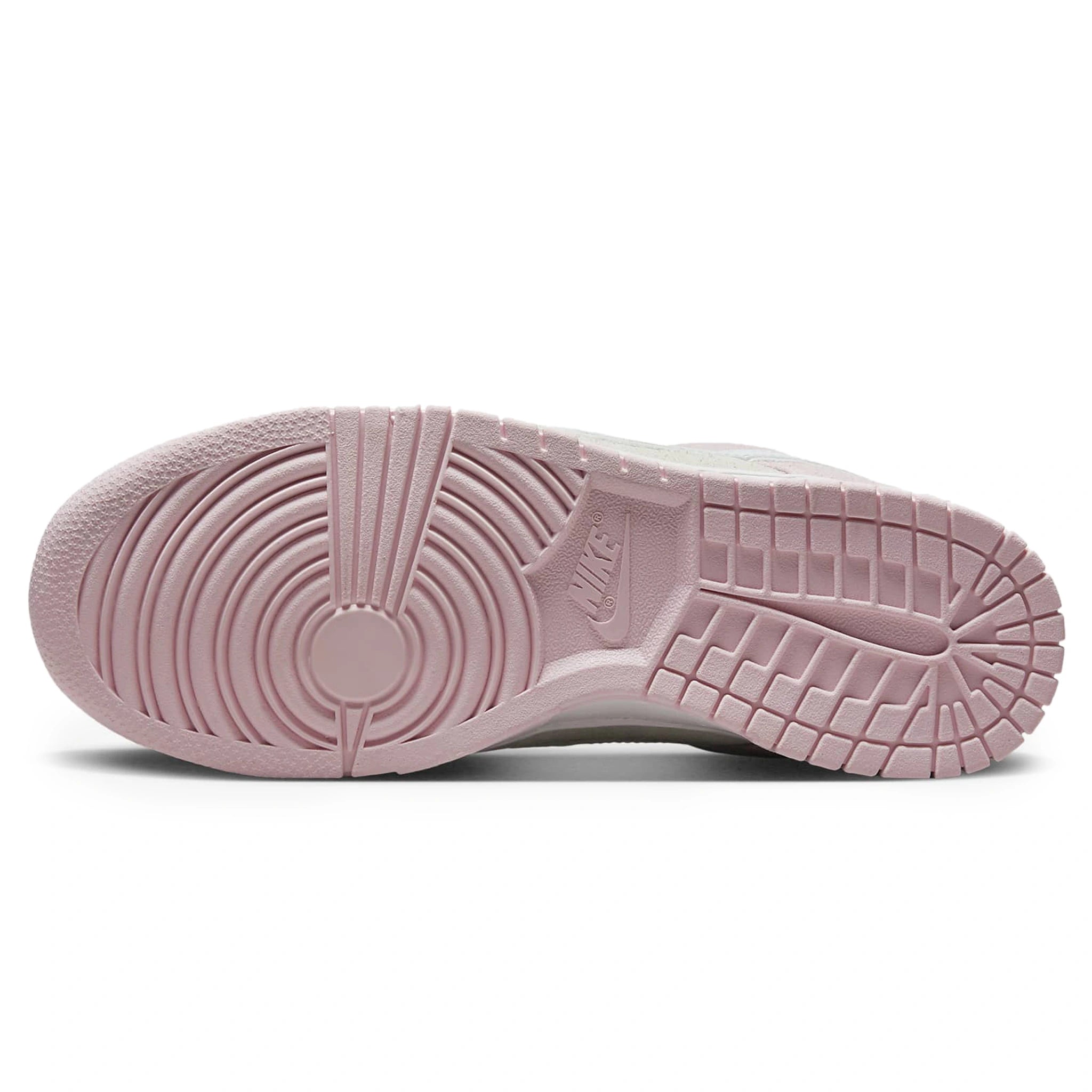 Sole view of Nike Dunk Low LX Pink Foam (W) DV3054-600