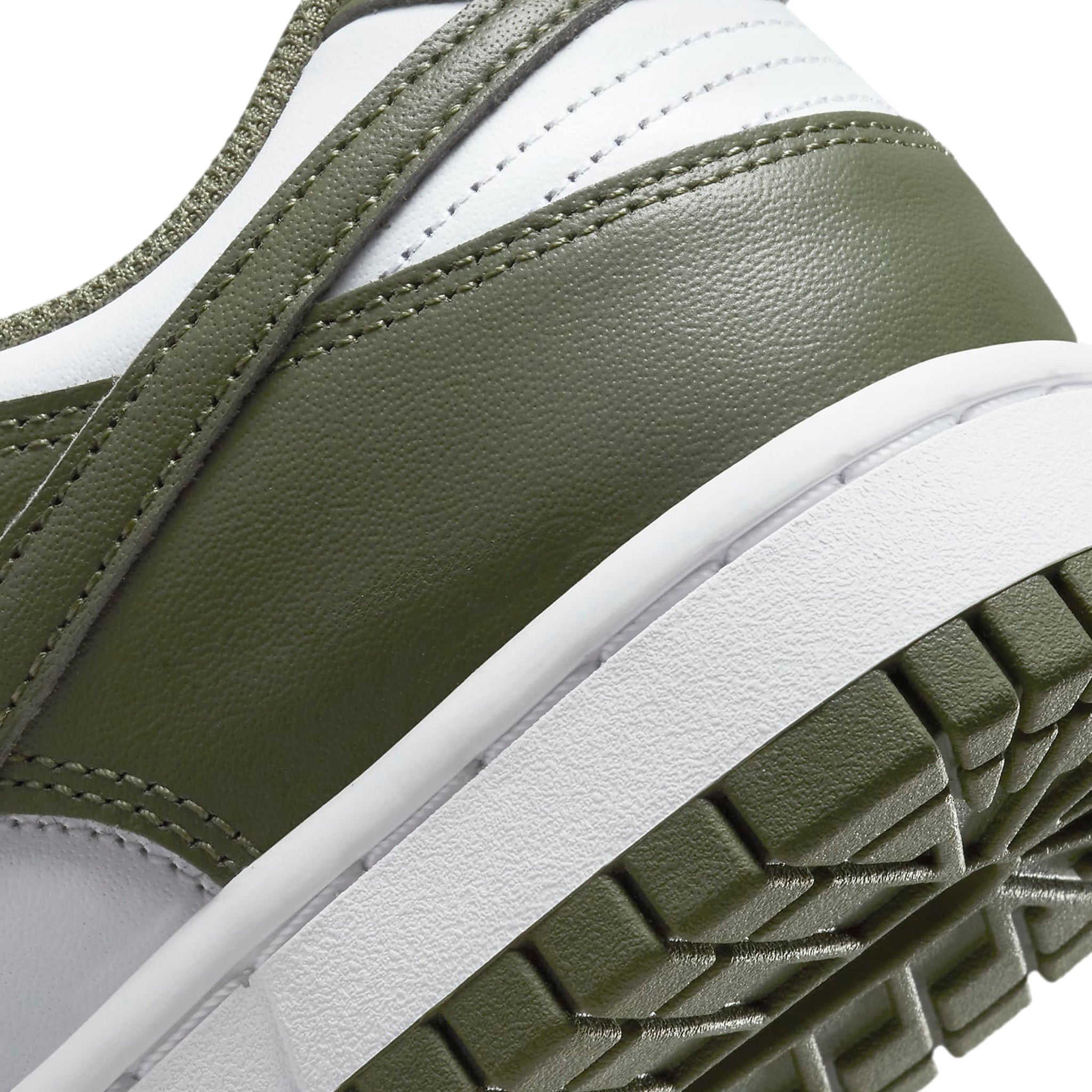 Back view of Nike Dunk Low Medium Olive (W) DD1503-120