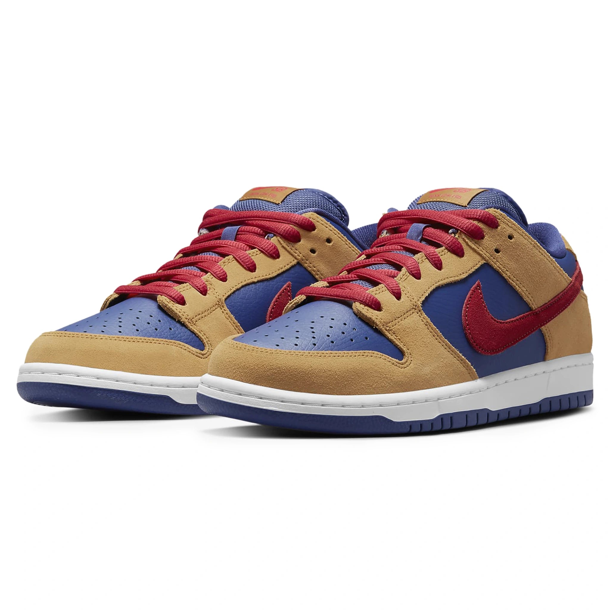 Front side view of Nike SB Dunk Low Reverse Papa Bear BQ6817-700