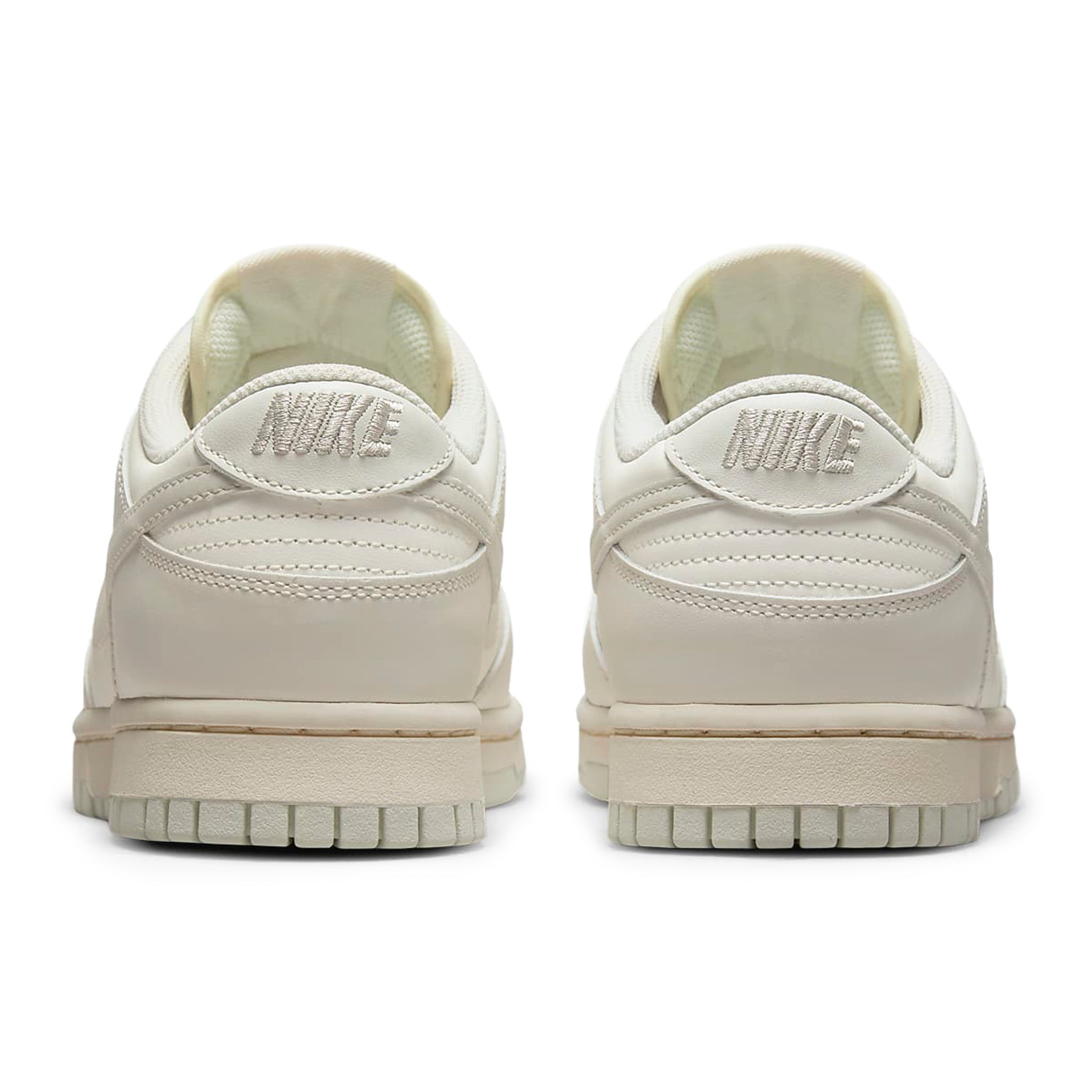Heel view of Nike Dunk Low Sail Light Bone (W) DD1503-107