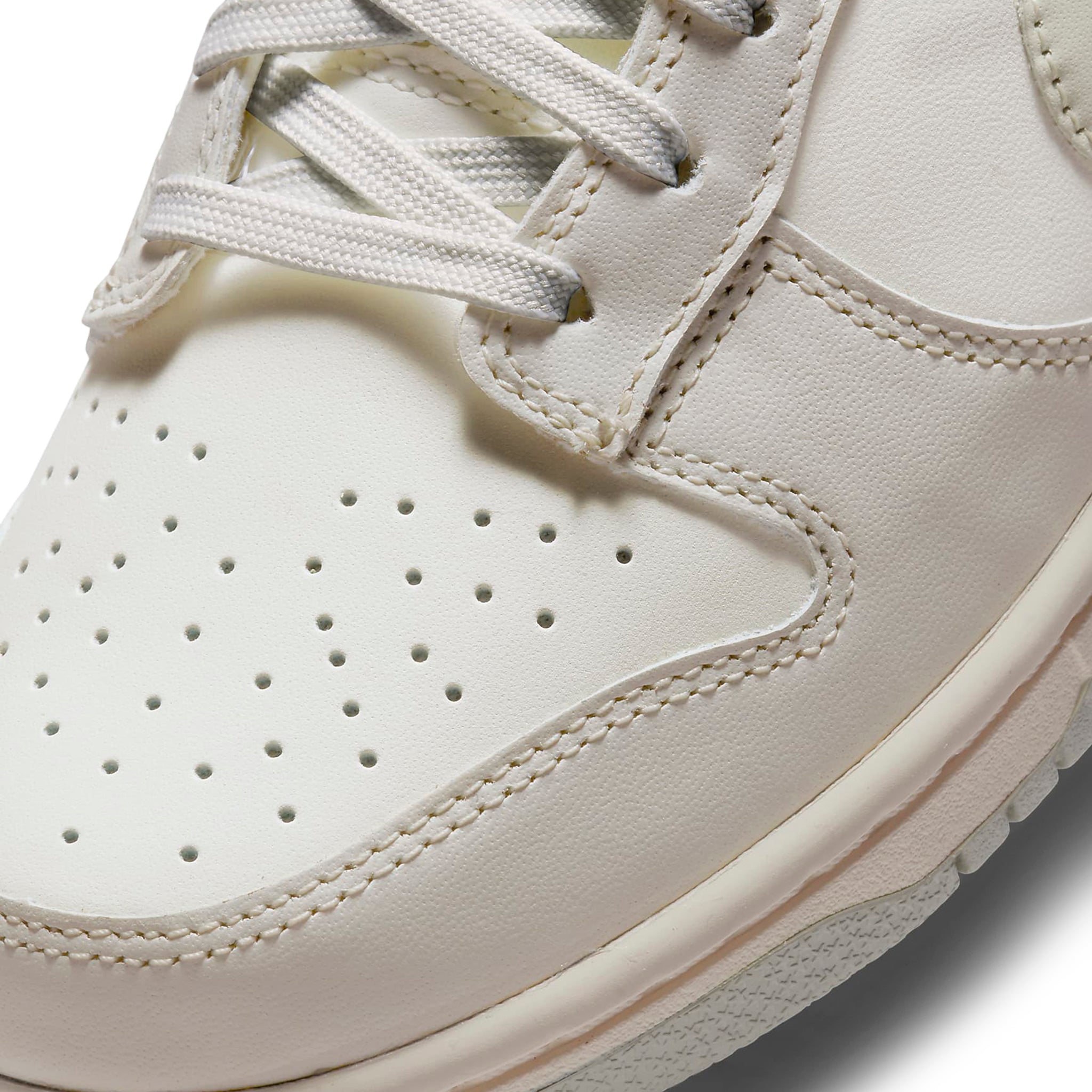 Toe box view of Nike Dunk Low Sail Light Bone (W) DD1503-107