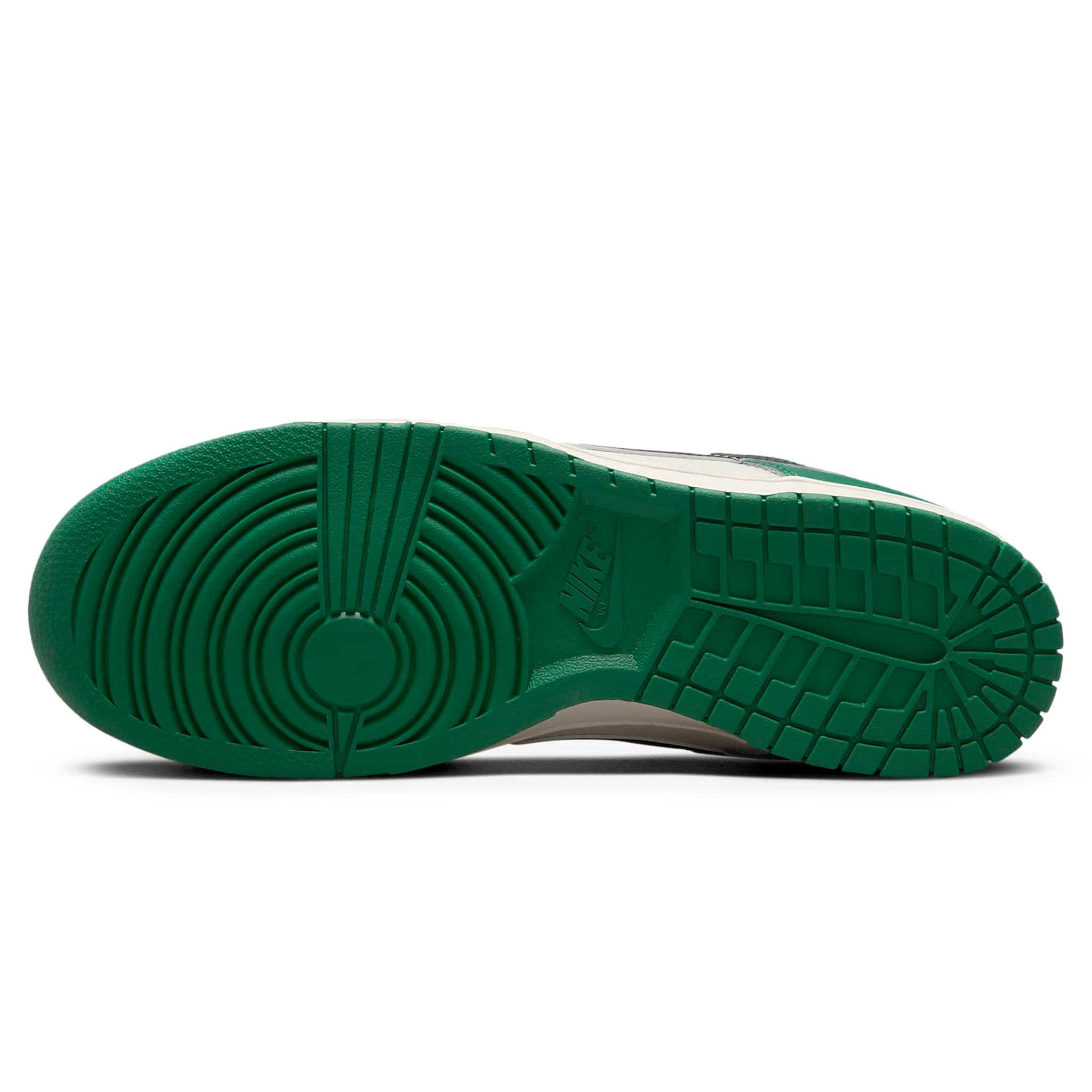 Sole view of Nike Dunk Low SE Lottery Pack Malachite Green DR9654-100