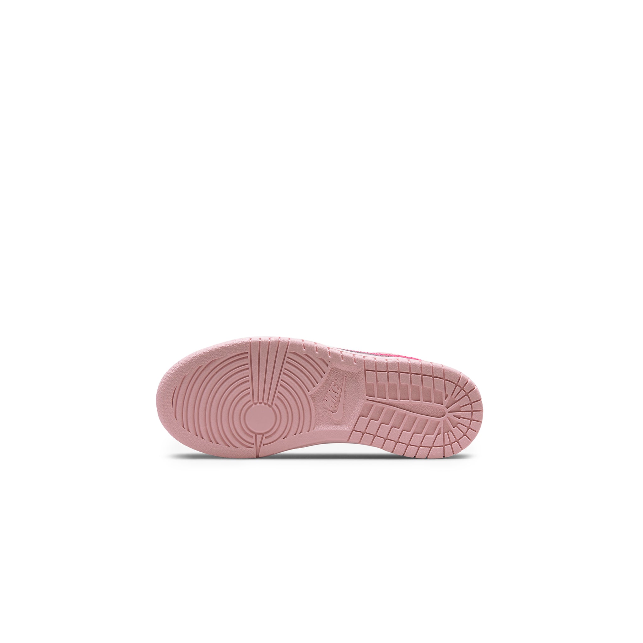 Front side view of Nike Dunk Low Triple Pink (PS) DH9756-600