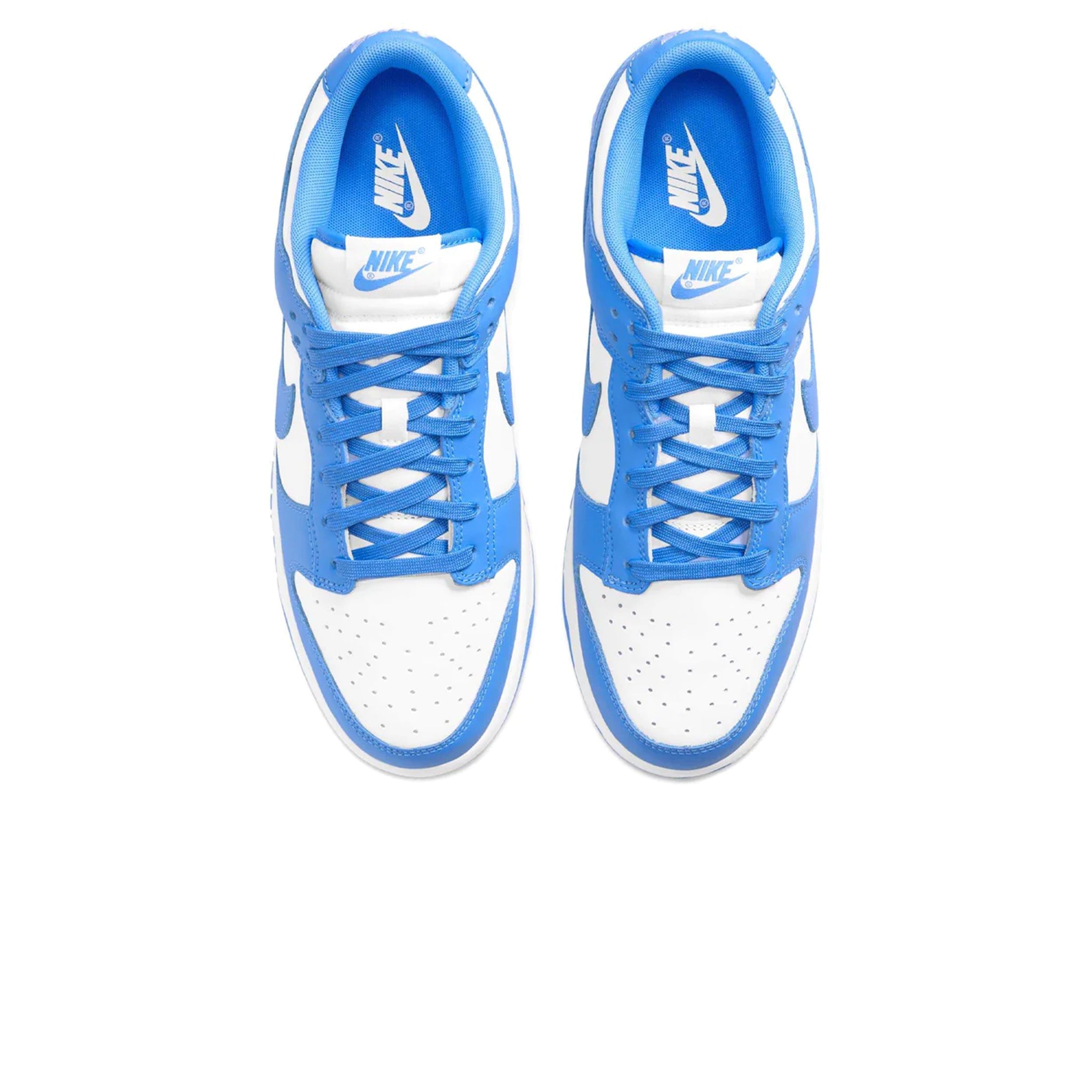 Top down view of Nike Dunk Low UNC (2021) DD1391-102
