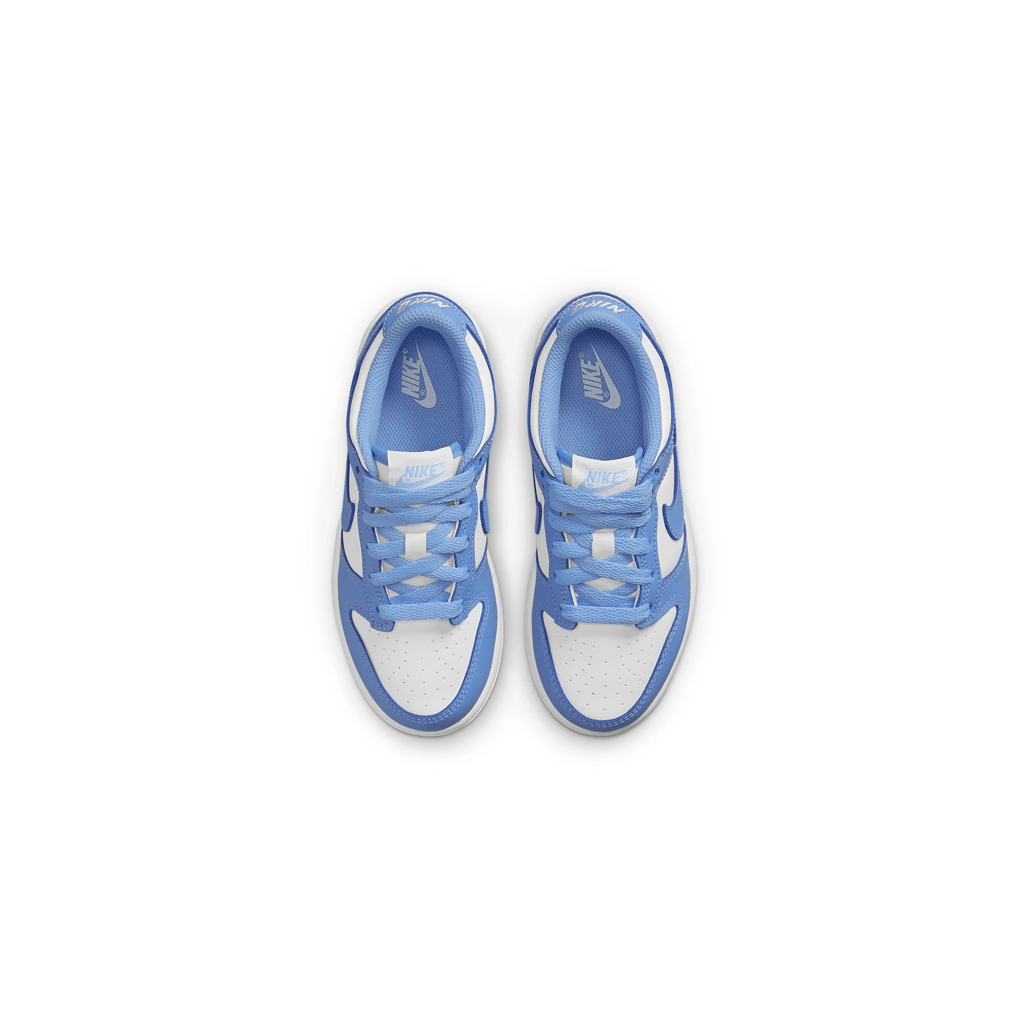 Top view of Nike Dunk Low UNC (2021) (PS) CW1588-103