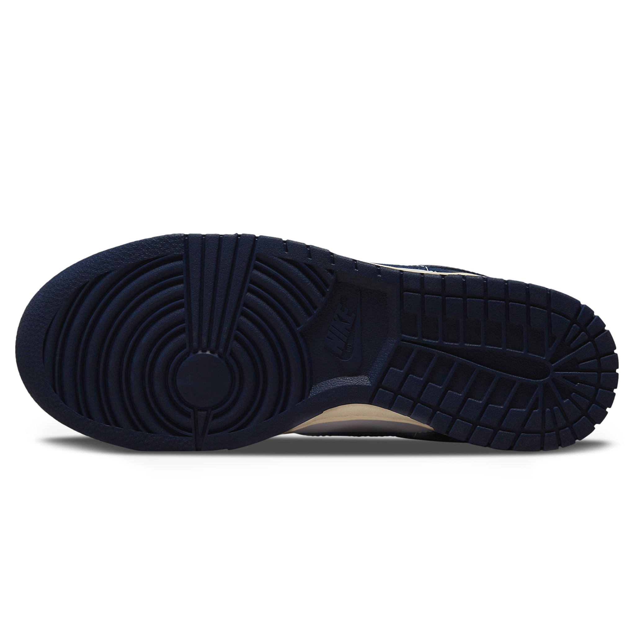 Sole view of Nike Dunk Low Vintage Navy (W) DD1503-115
