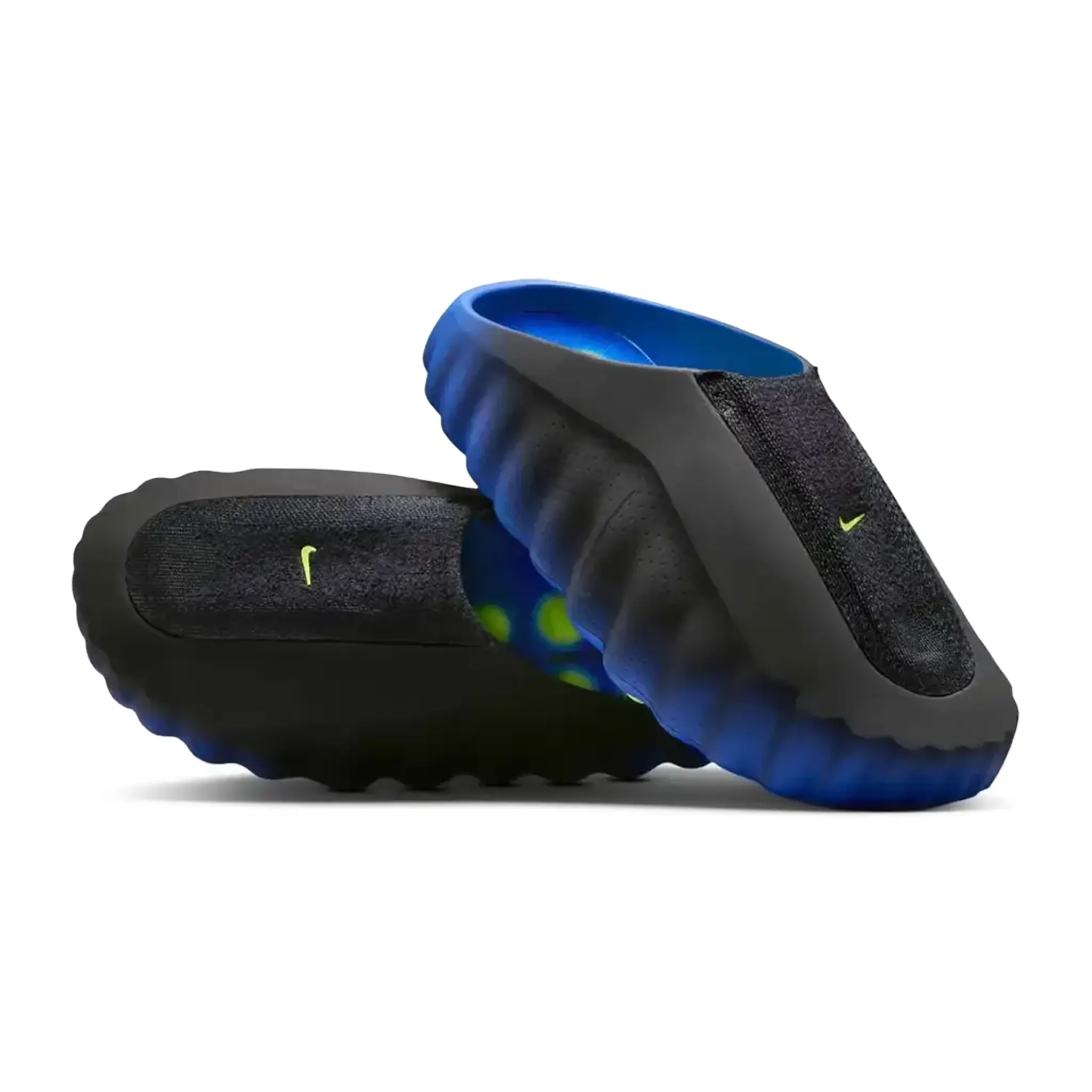 Upper Side View of Nike Mind 001 Pregame Flyknit Hyper Royal Black IR2175-400