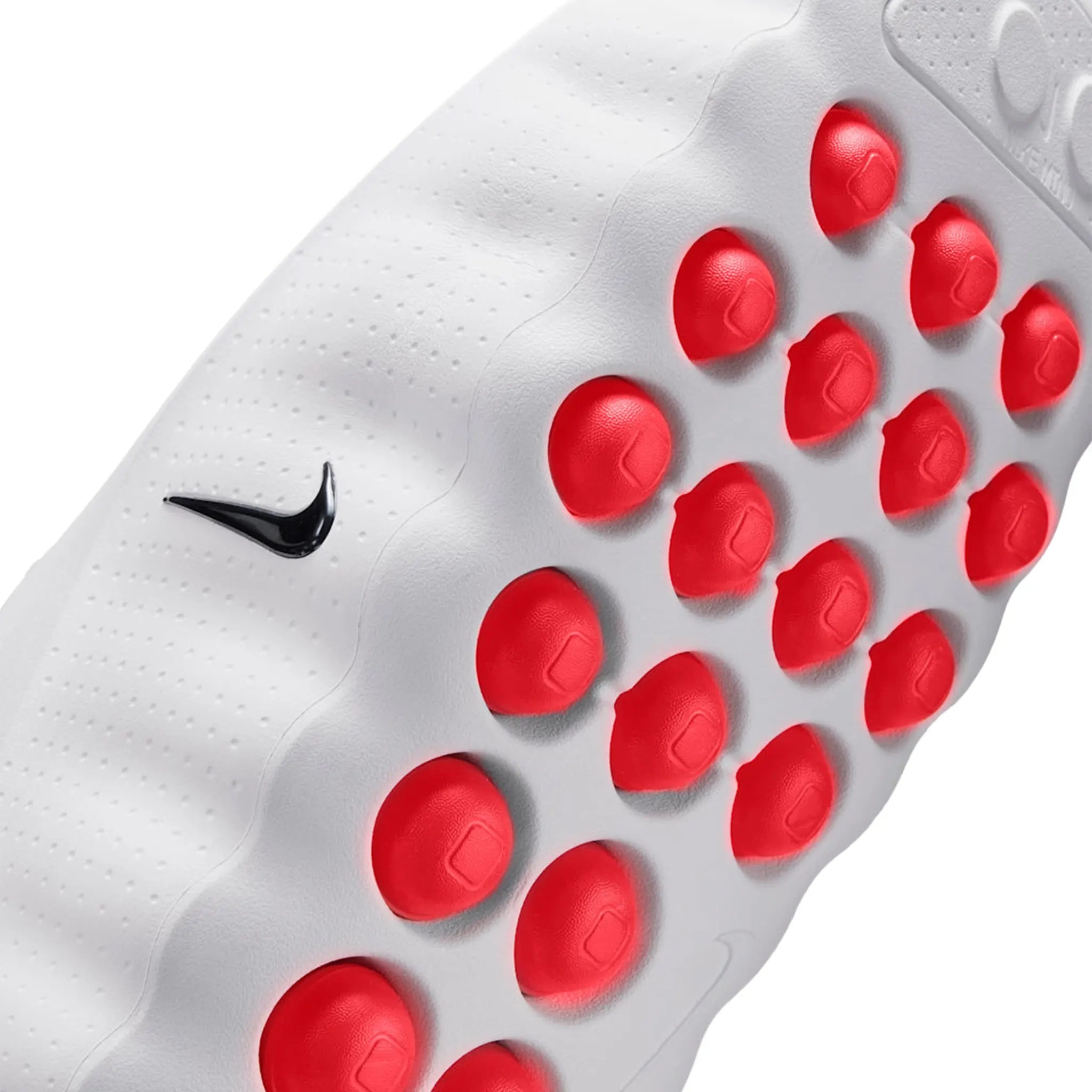 Detailed View of Nike Mind 001 Pregame White Speed Red Mules HQ4307-001
