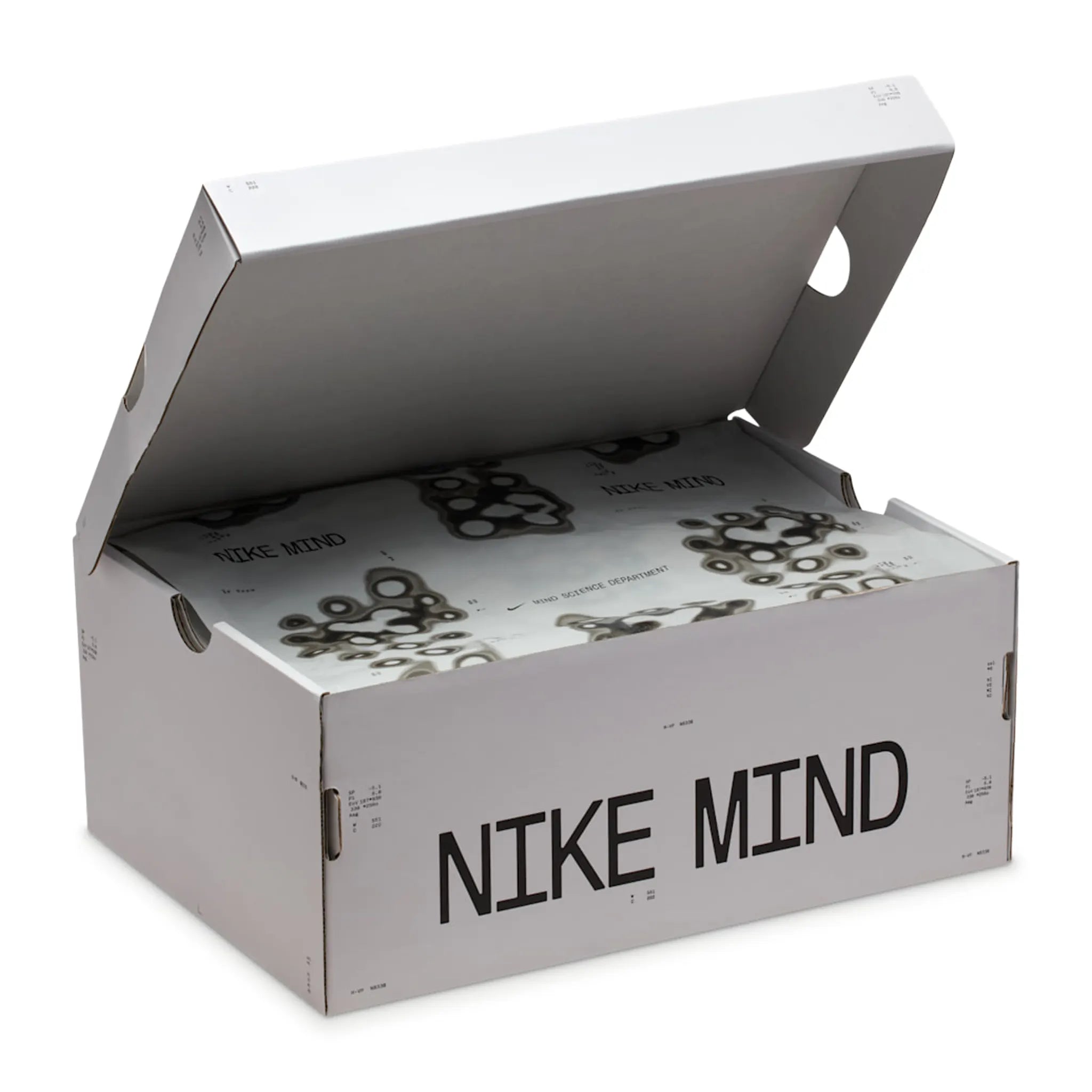 Box View of Nike Mind 002 Pregame Light Smoke Grey HQ4308-003