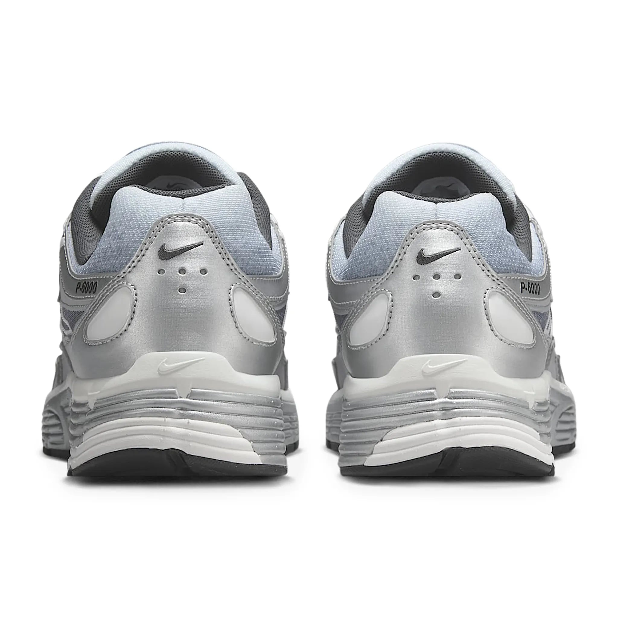 Back View of Nike P-6000 Metallic Silver Summit Wolf Grey IH4465-095