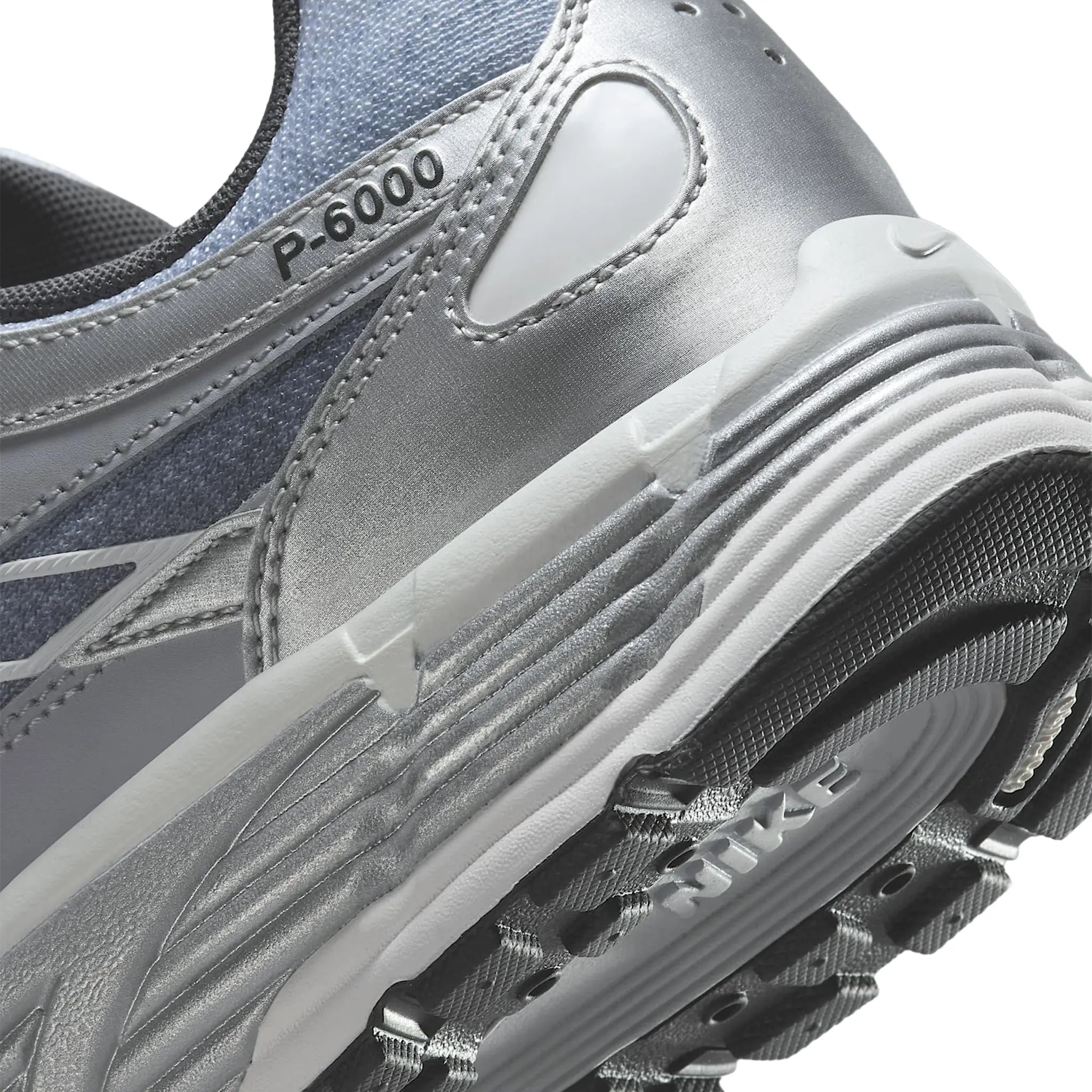 Detailed View of Nike P-6000 Metallic Silver Summit Wolf Grey IH4465-095