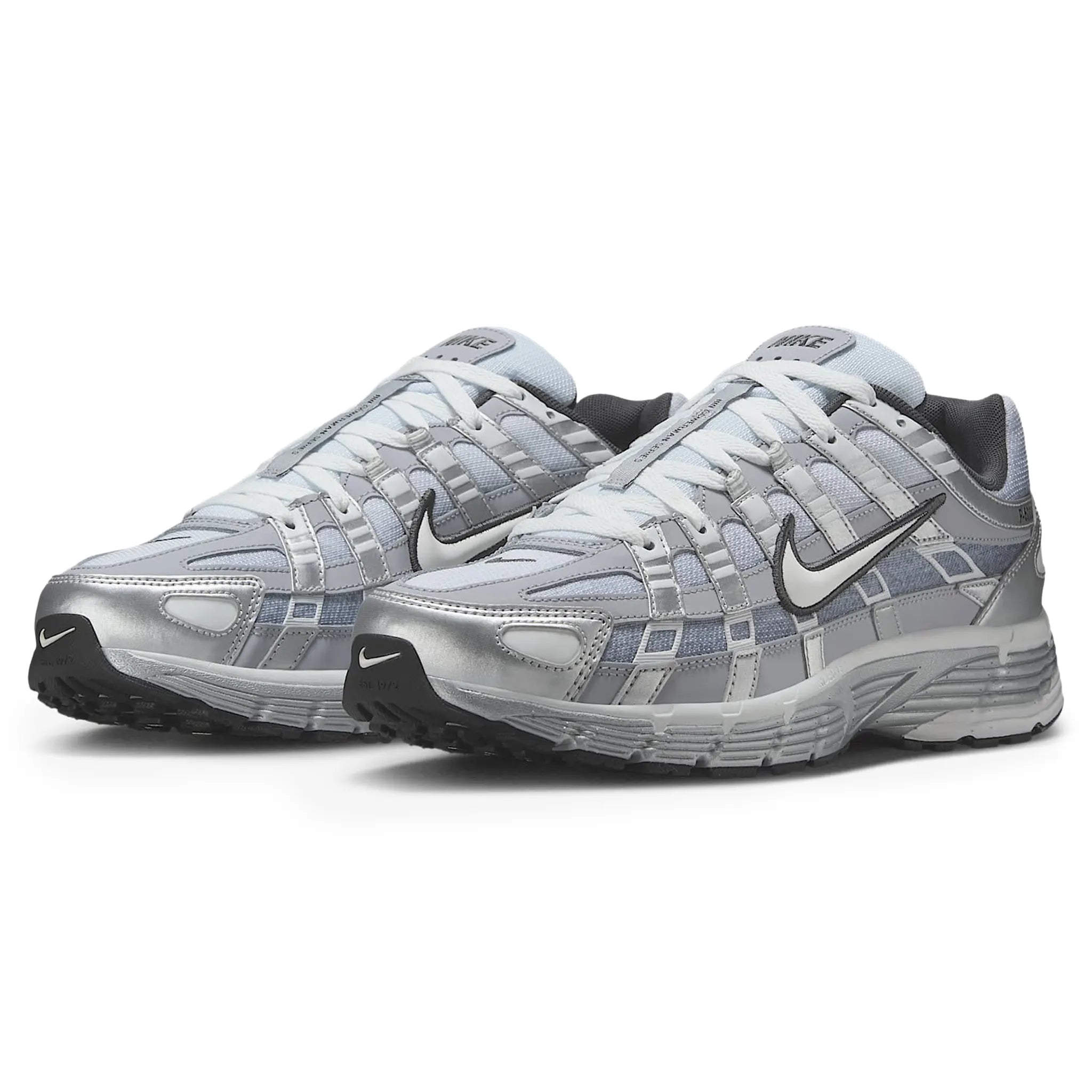 Front Side View of Nike P-6000 Metallic Silver Summit Wolf Grey IH4465-095