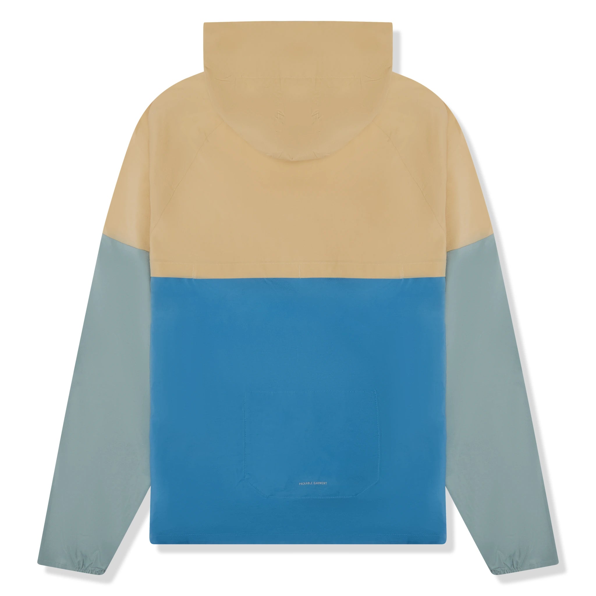 Back view of Nike Repel Packable Beige Blue Windrunner Jacket CZ9071-252