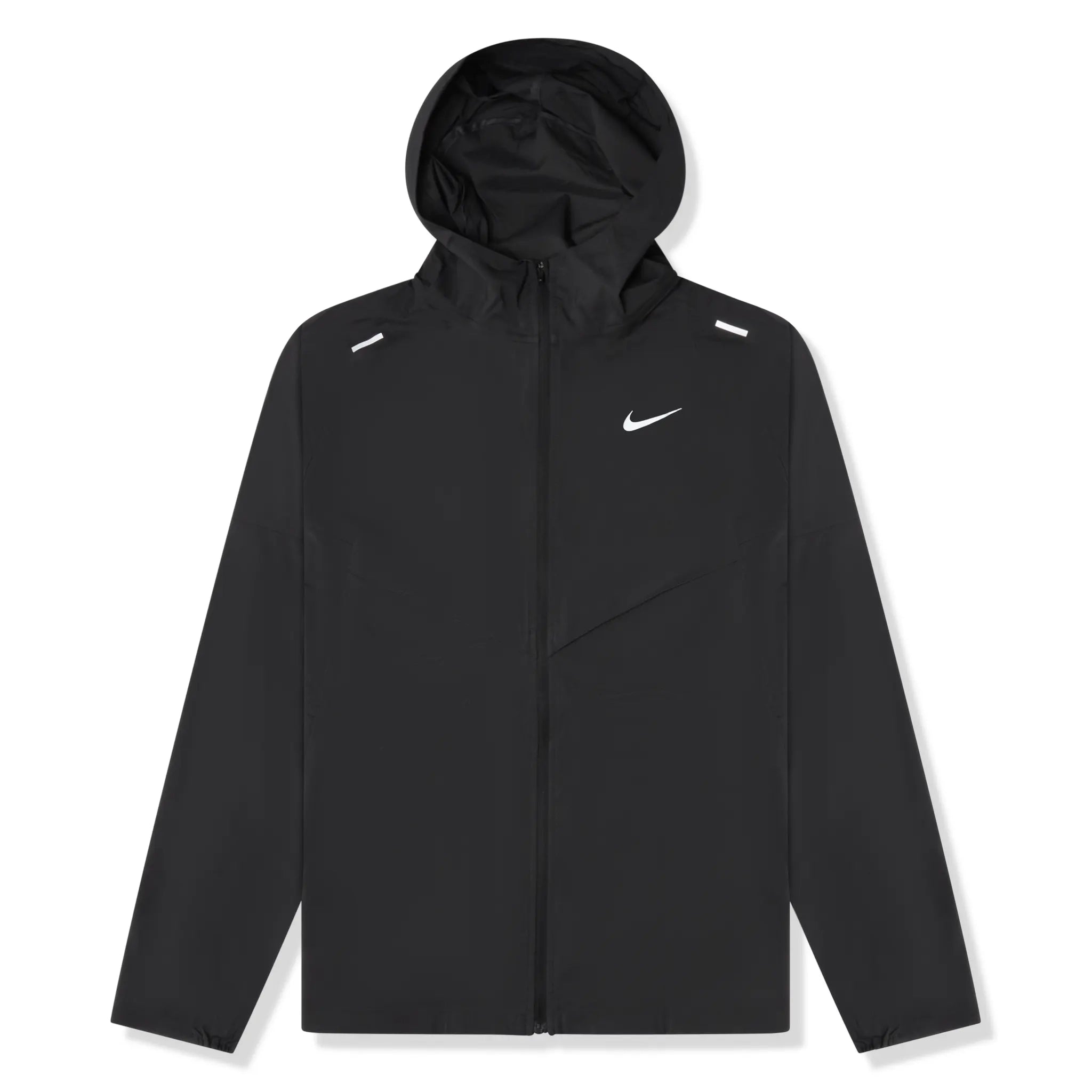 Front view of Nike Repel Packable Black Windrunner Jacket CZ9071-010