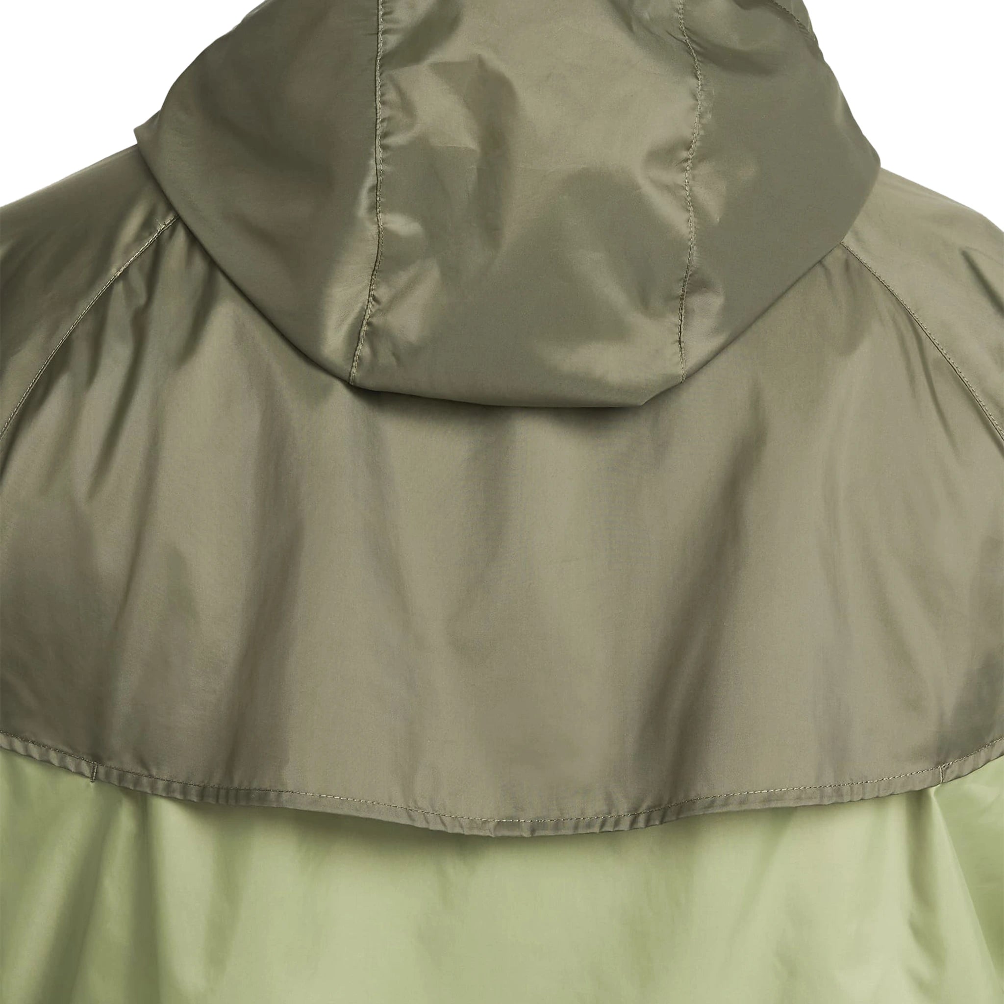 Hood view of Nike Sportswear Windrunner Green Jacket