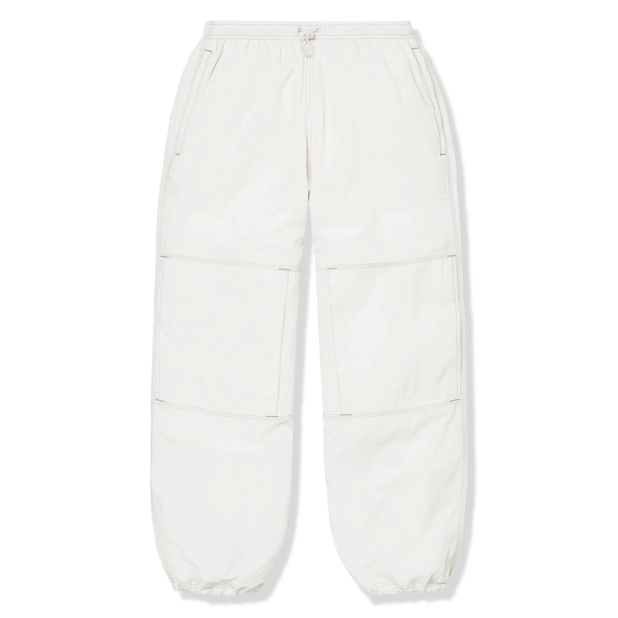 Front view of Nike Supreme Ripstop White Track Pants