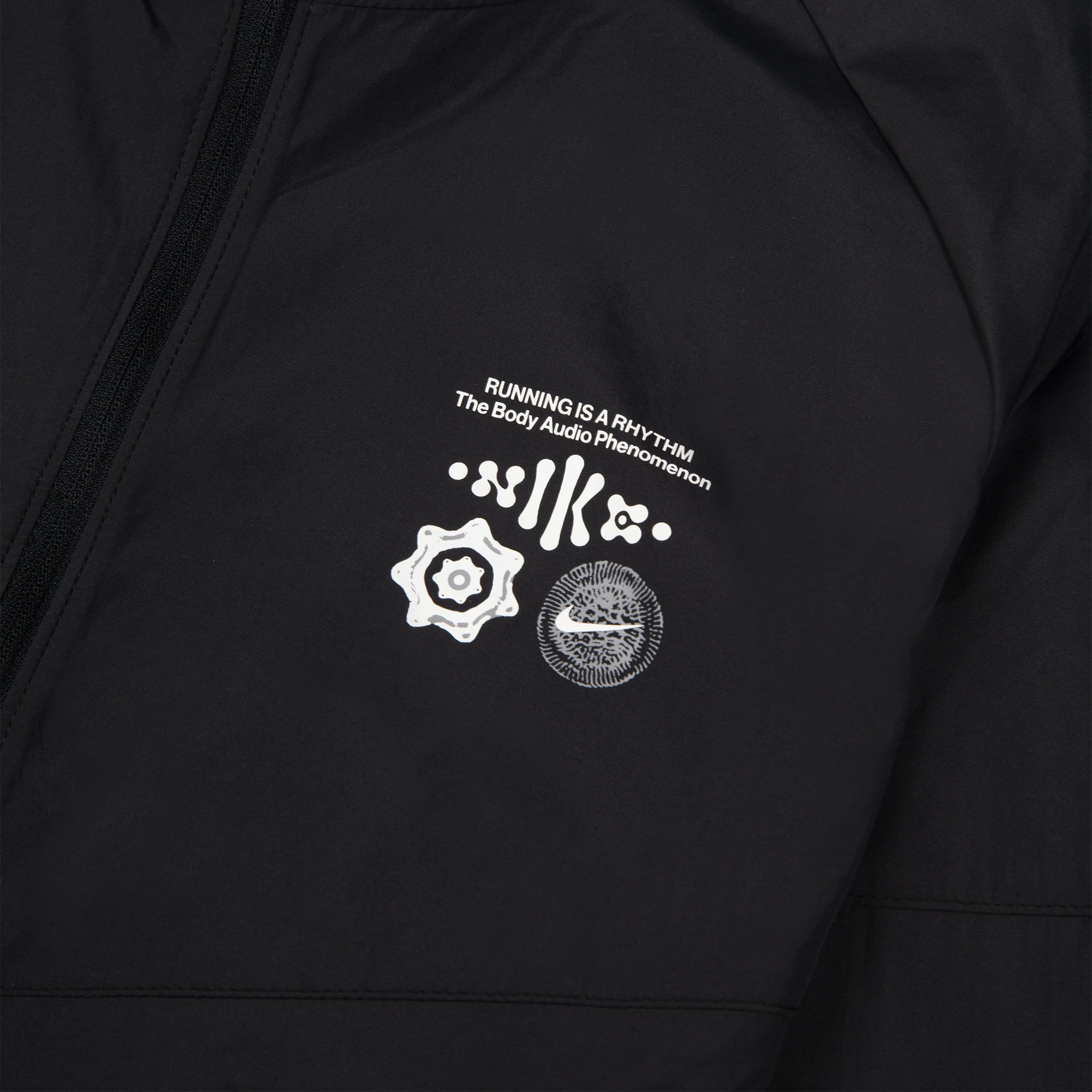 detail view of Nike Wild Run Miler Sports Jacket Mens Black