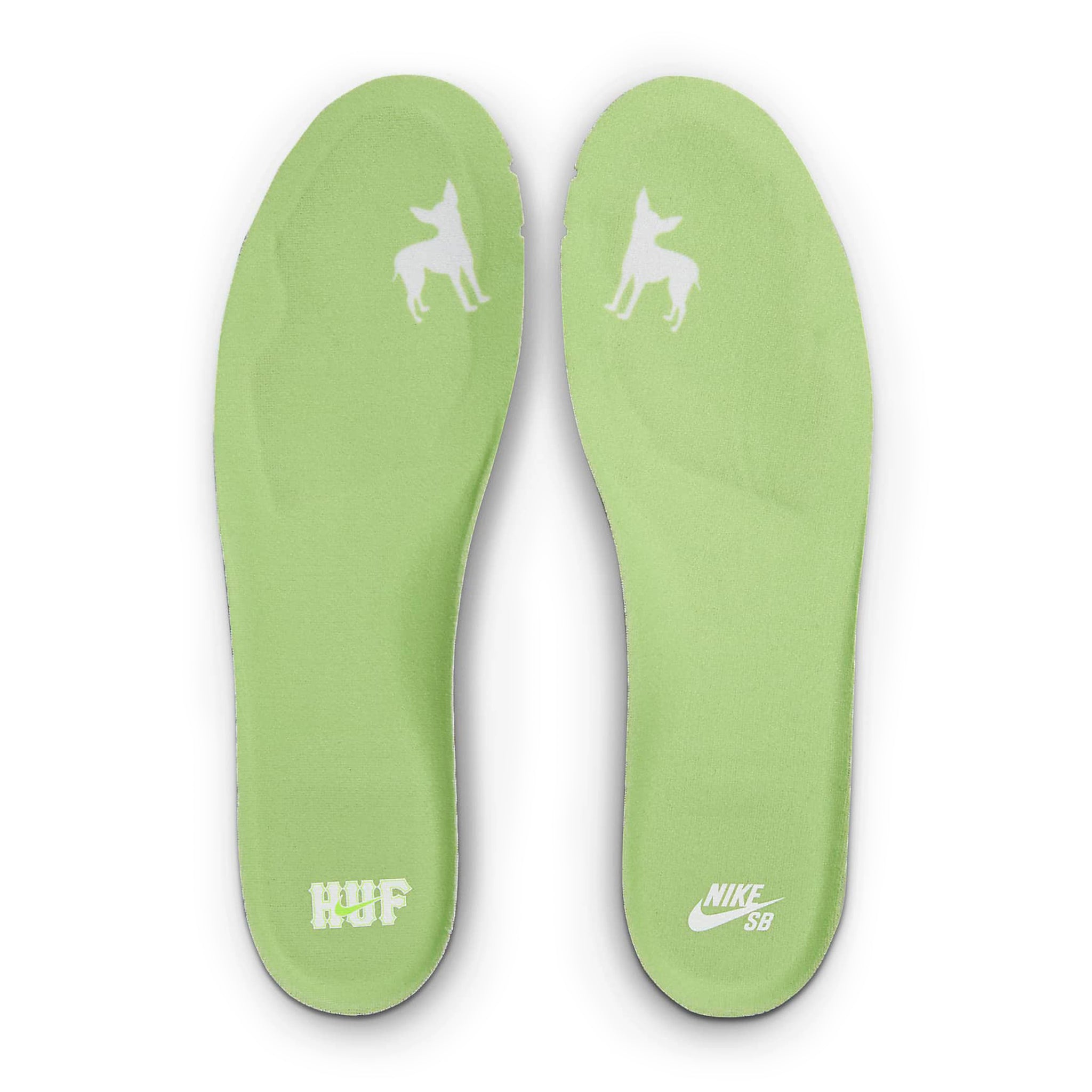 Insole view of Nike x HUF SB Dunk Low San Francisco FD8775-001