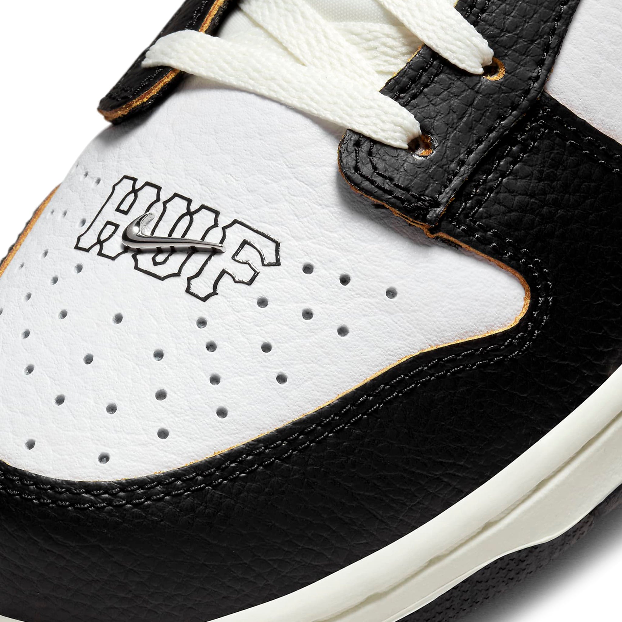 Toe box view of Nike x HUF SB Dunk Low San Francisco FD8775-001