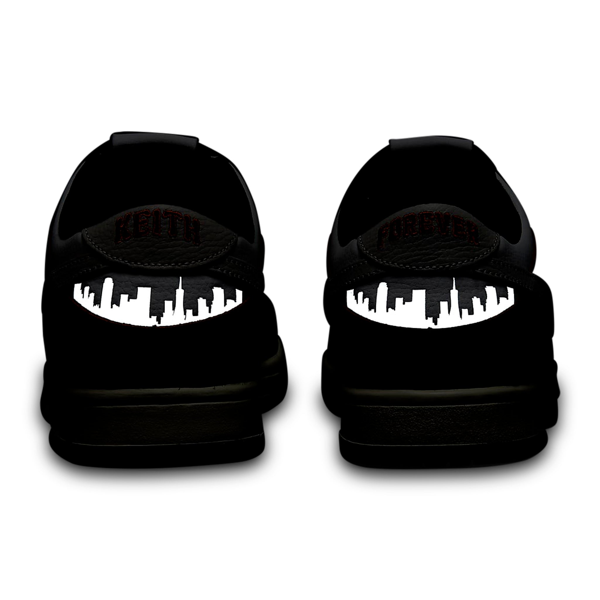 Heel view of Nike x HUF SB Dunk Low San Francisco FD8775-001