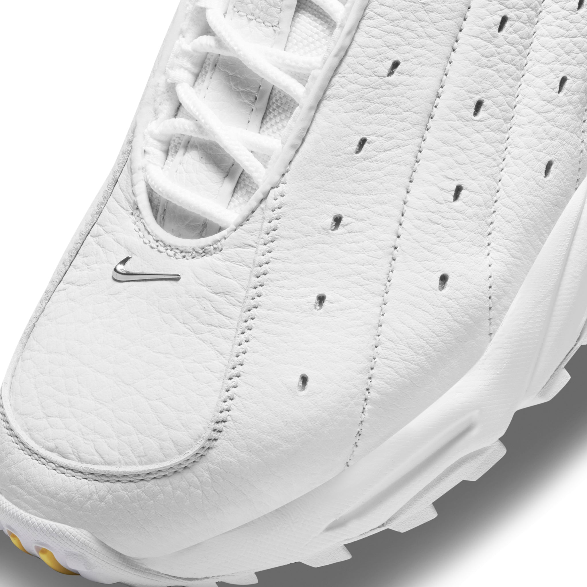 Toe box view of Nike x Nocta Hot Step Drake Air Terra Chrome White DH4692-100