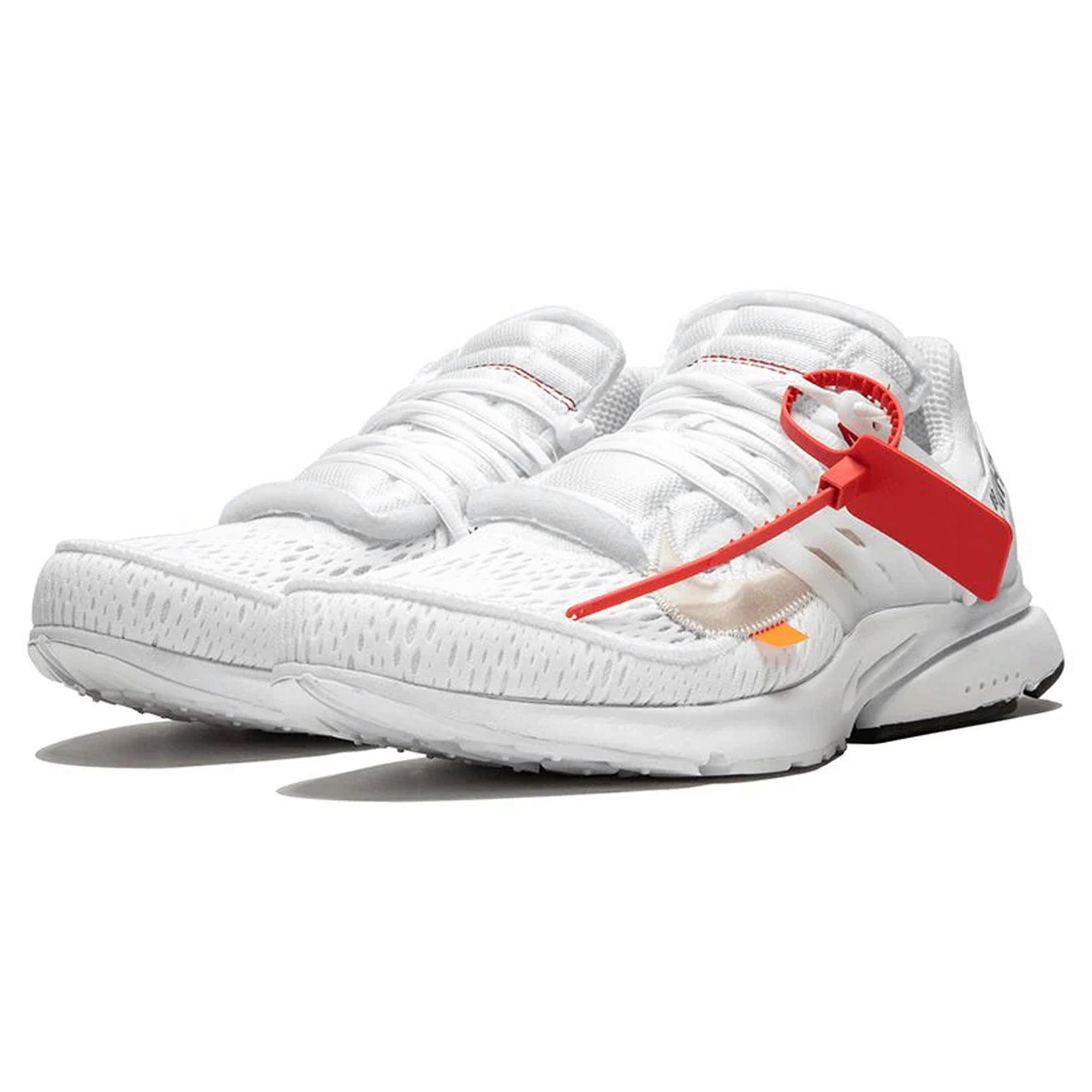 Front side view of Nike x Off White Air Presto Triple White AA3830-100