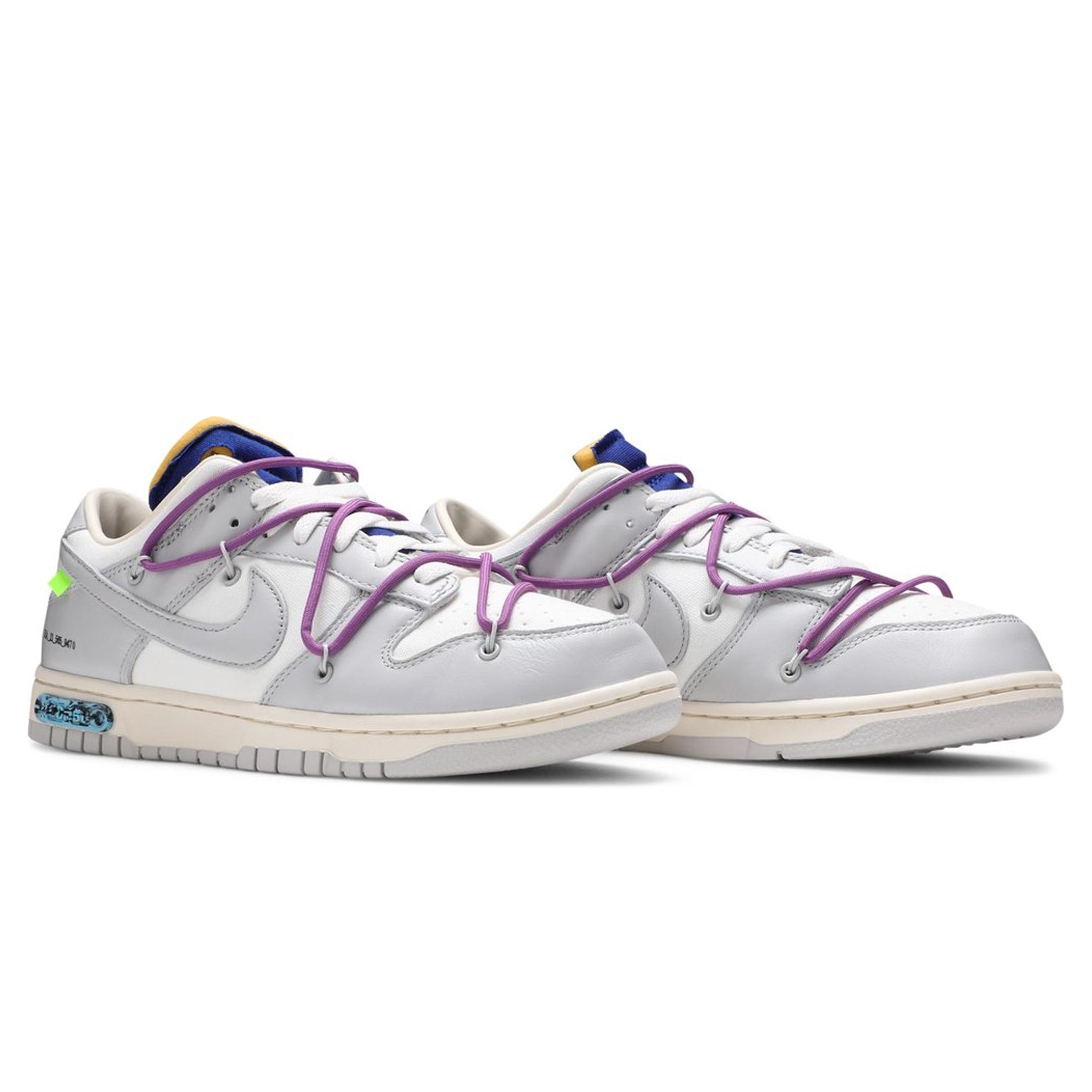 Front side view of Nike x Off White Dunk Low Lot 48 DM1602-107