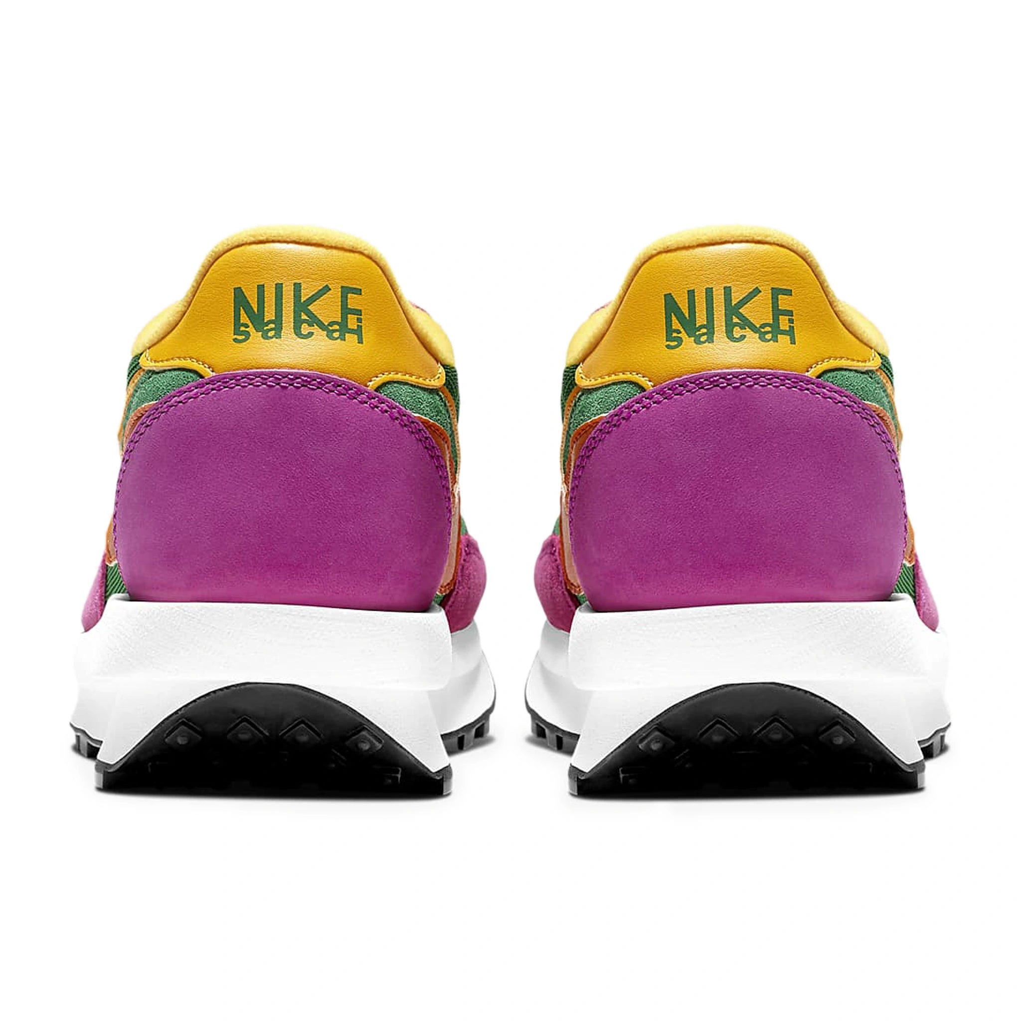 Back view of Nike x Sacai LD Waffle Pine Green Sneaker BV0073-301