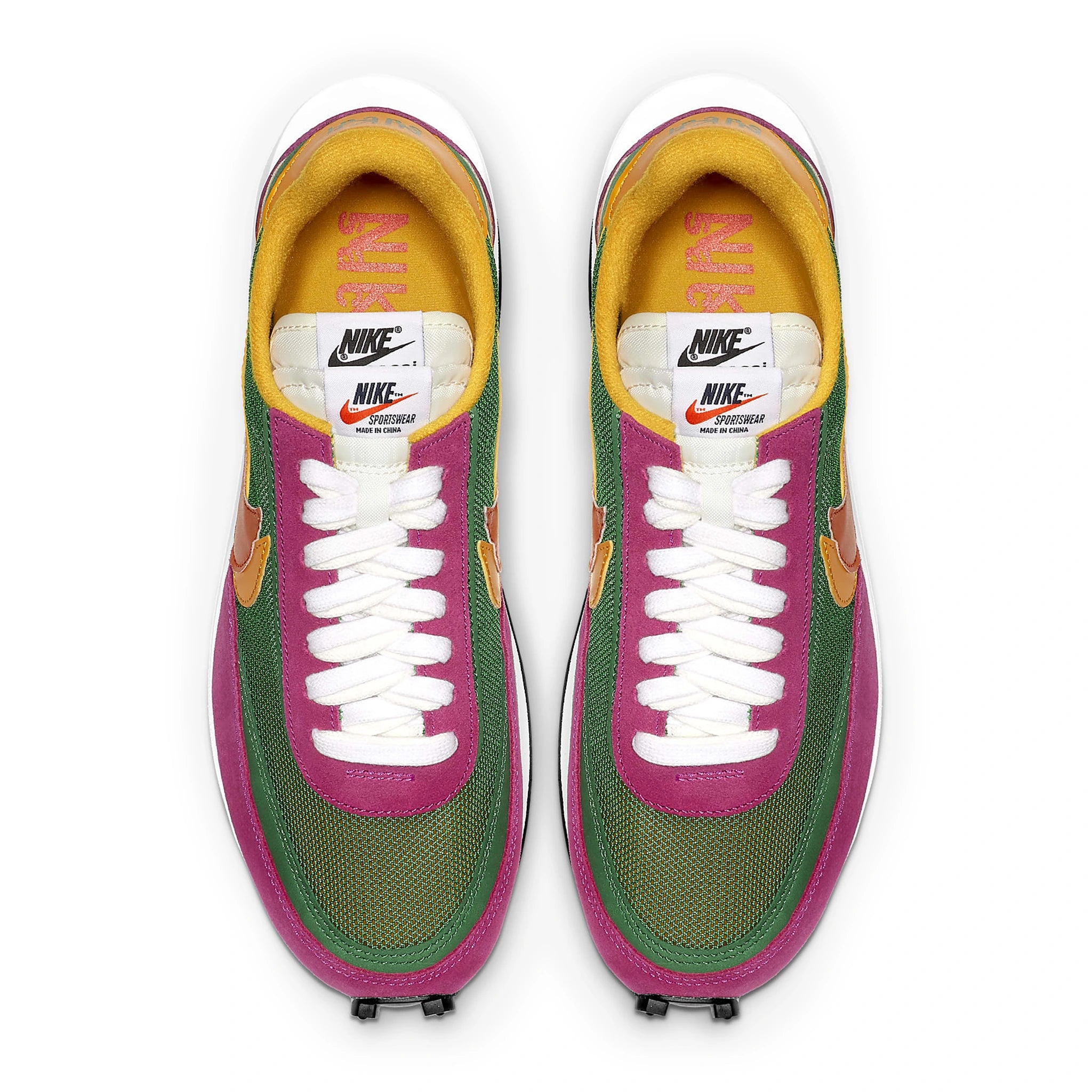 Top view of Nike x Sacai LD Waffle Pine Green Sneaker BV0073-301