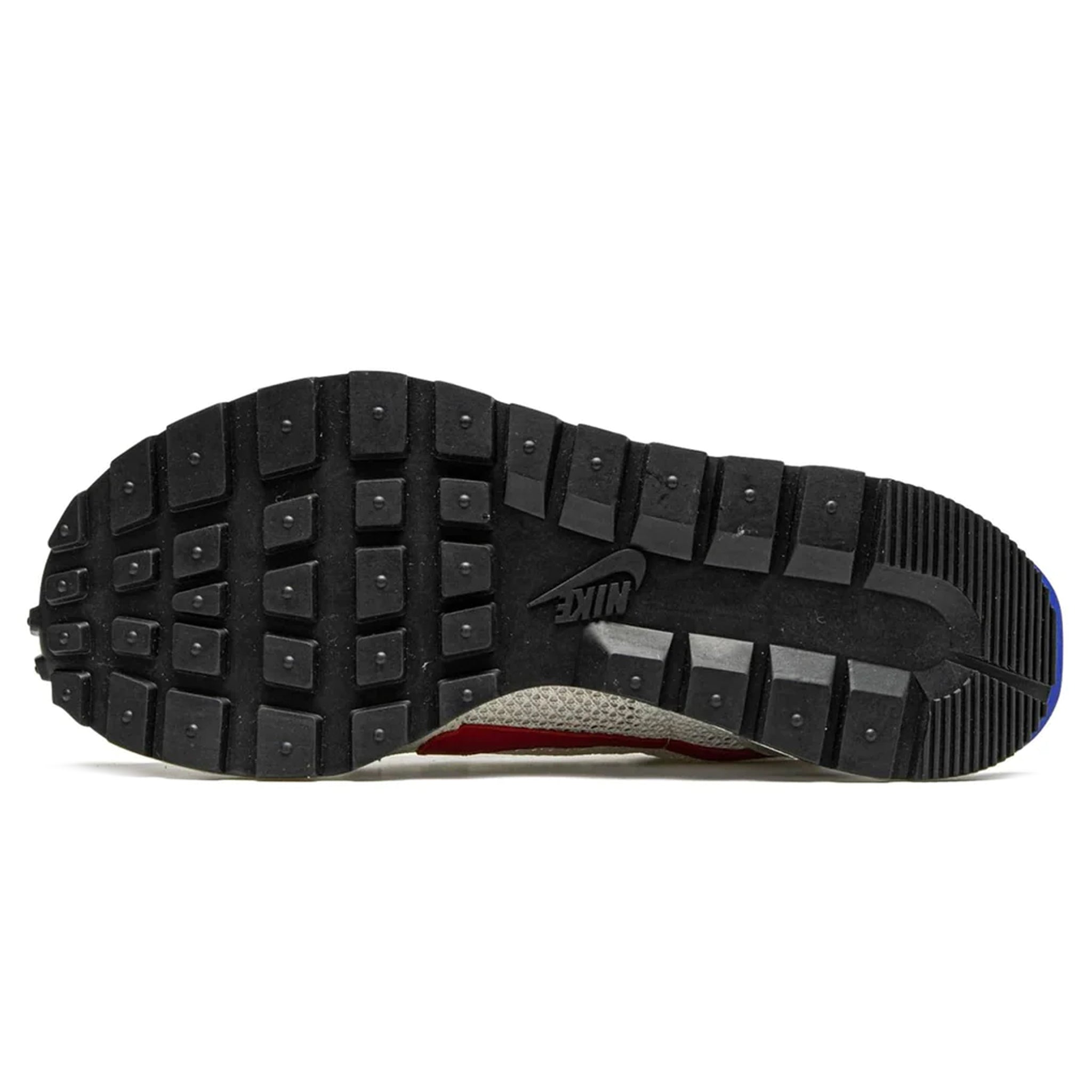 Sole view of Nike x Sacai Vaporwaffle Sail Sport Fuchsia Sneaker CV1363-100