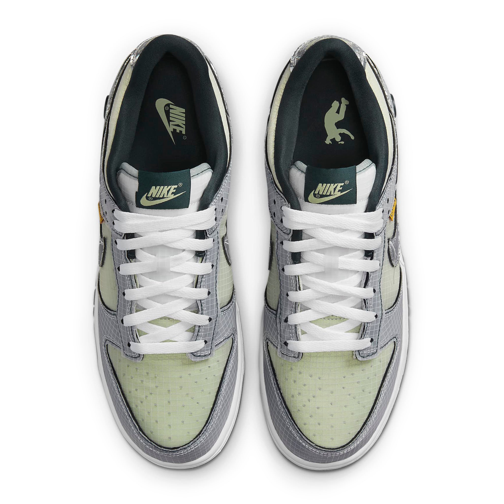 Top down view of Nike x Union Dunk Low Passport Pack Pistachio DJ9649-401